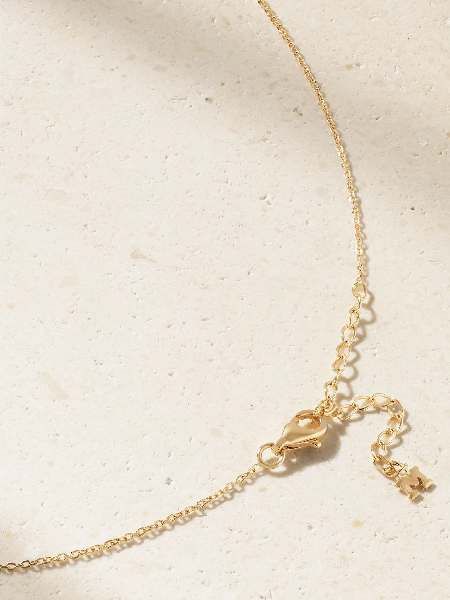 14-karat gold topaz and diamond necklace Gold - 3
