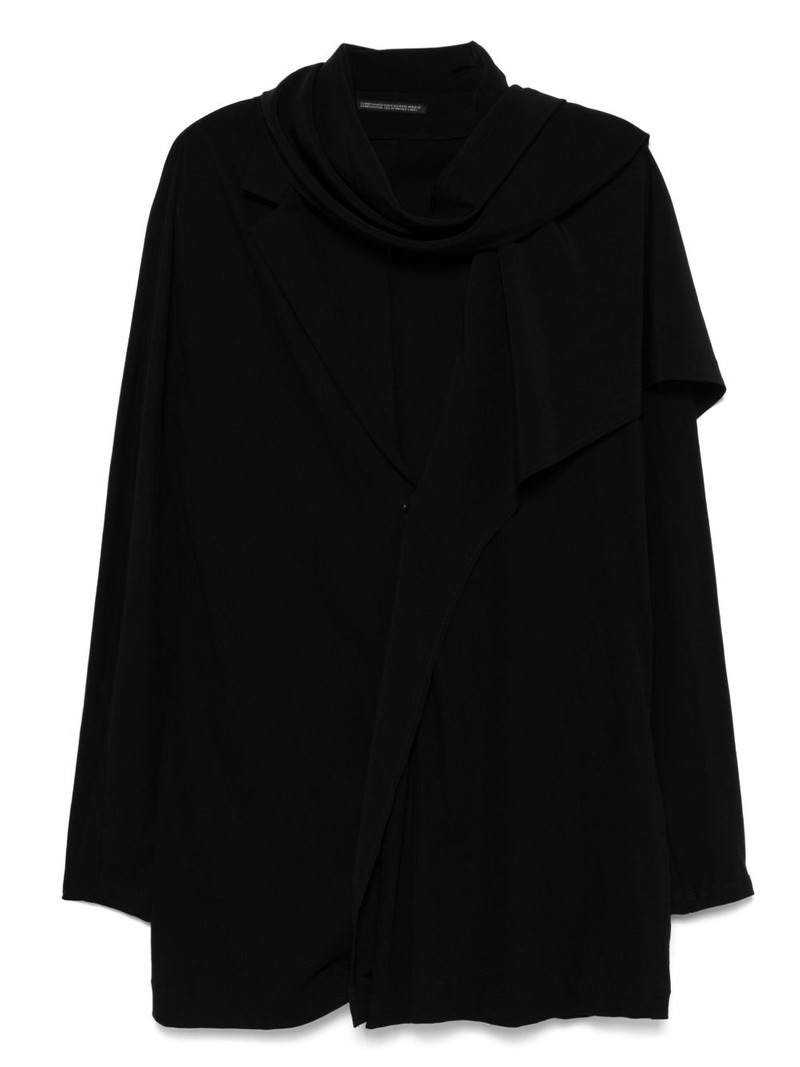 scarf-collar blazer 1