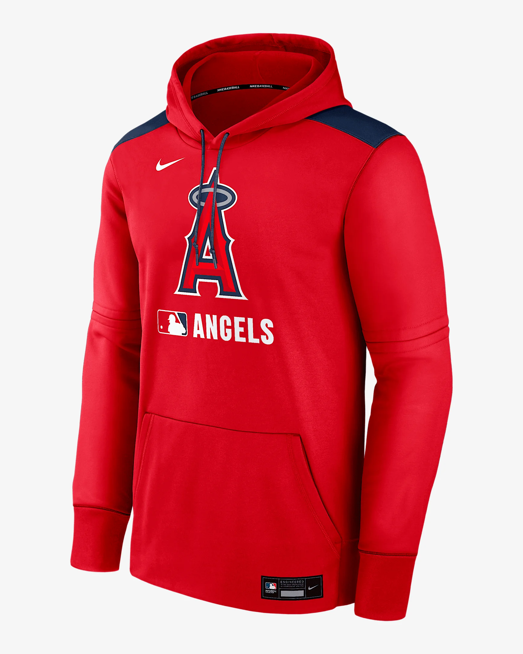 Los Angeles Angels Authentic Collection Men's Nike Therma MLB Pullover Hoodie - 1