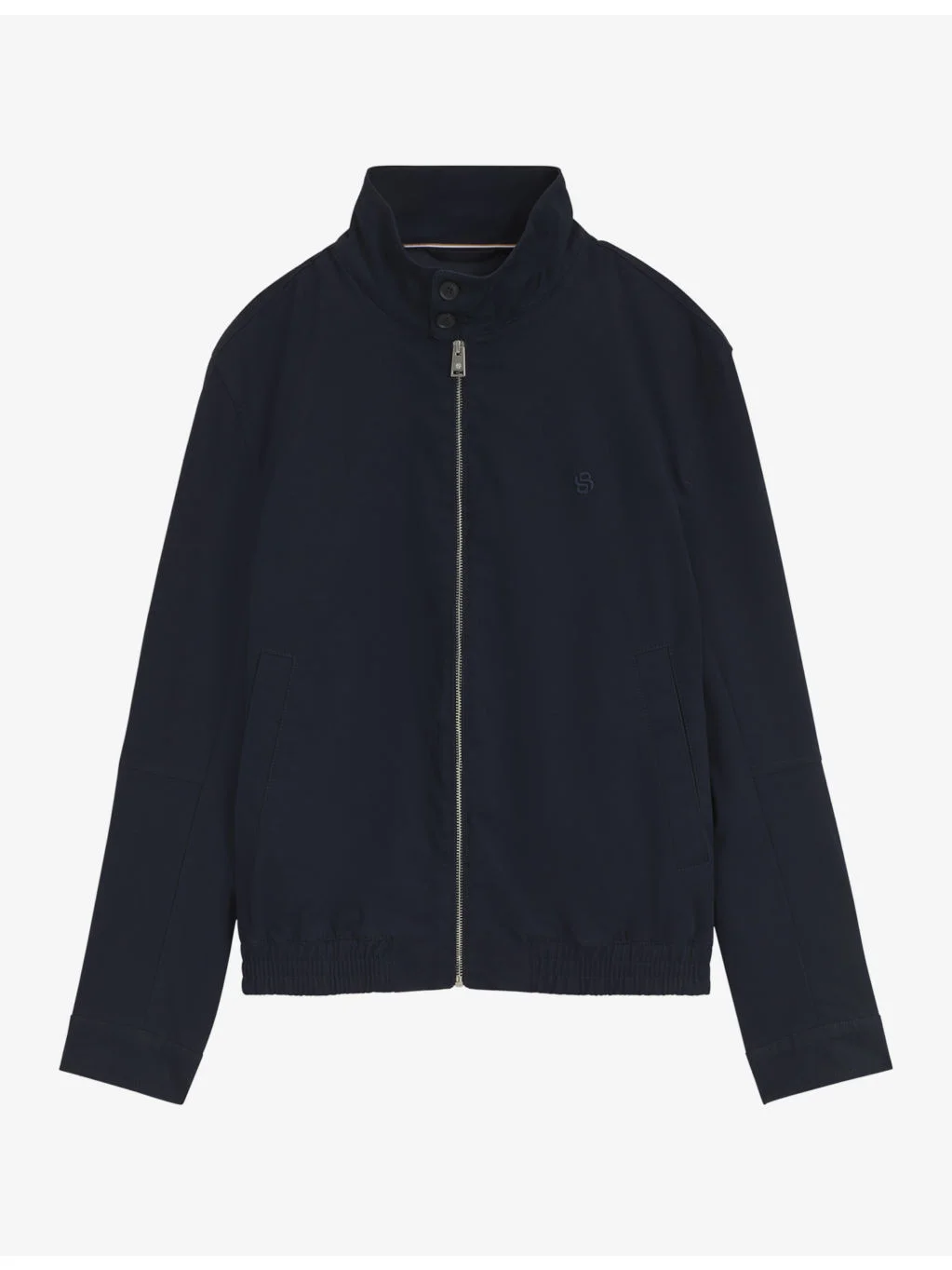 Brand-Embroidered Relaxed-Fit Stretch-Cotton Jacket - 1