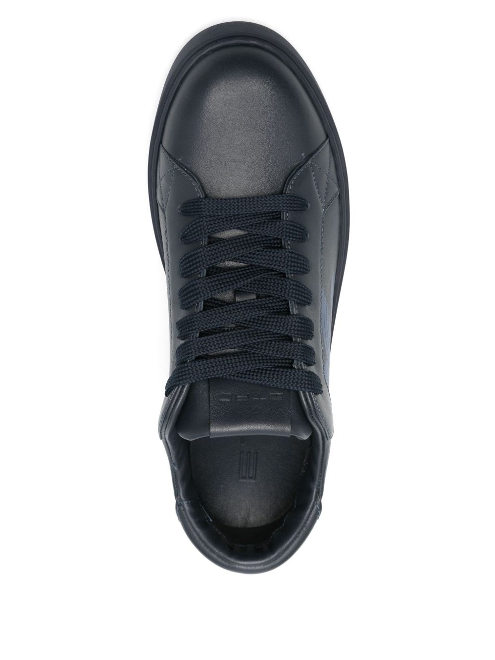 leather low-top sneakers - 4