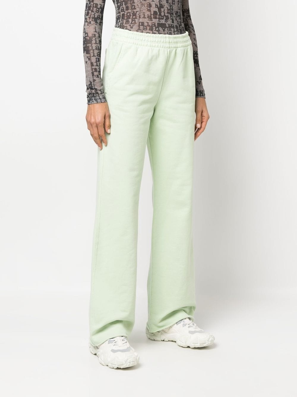 flared cotton track pants - 3