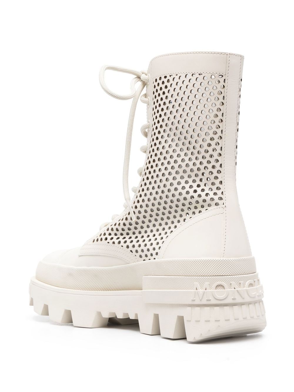 perforated lace-up boots - 3