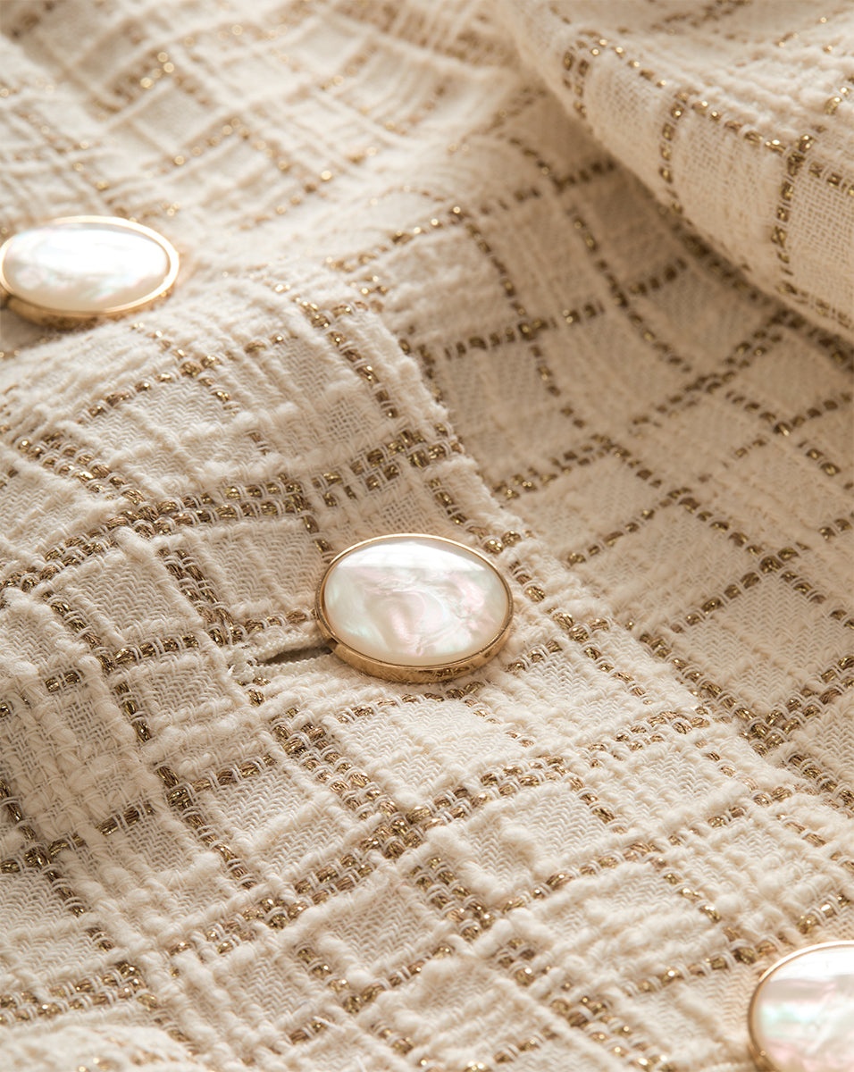 ANDREA METALLIC TWEED JACKET - 5