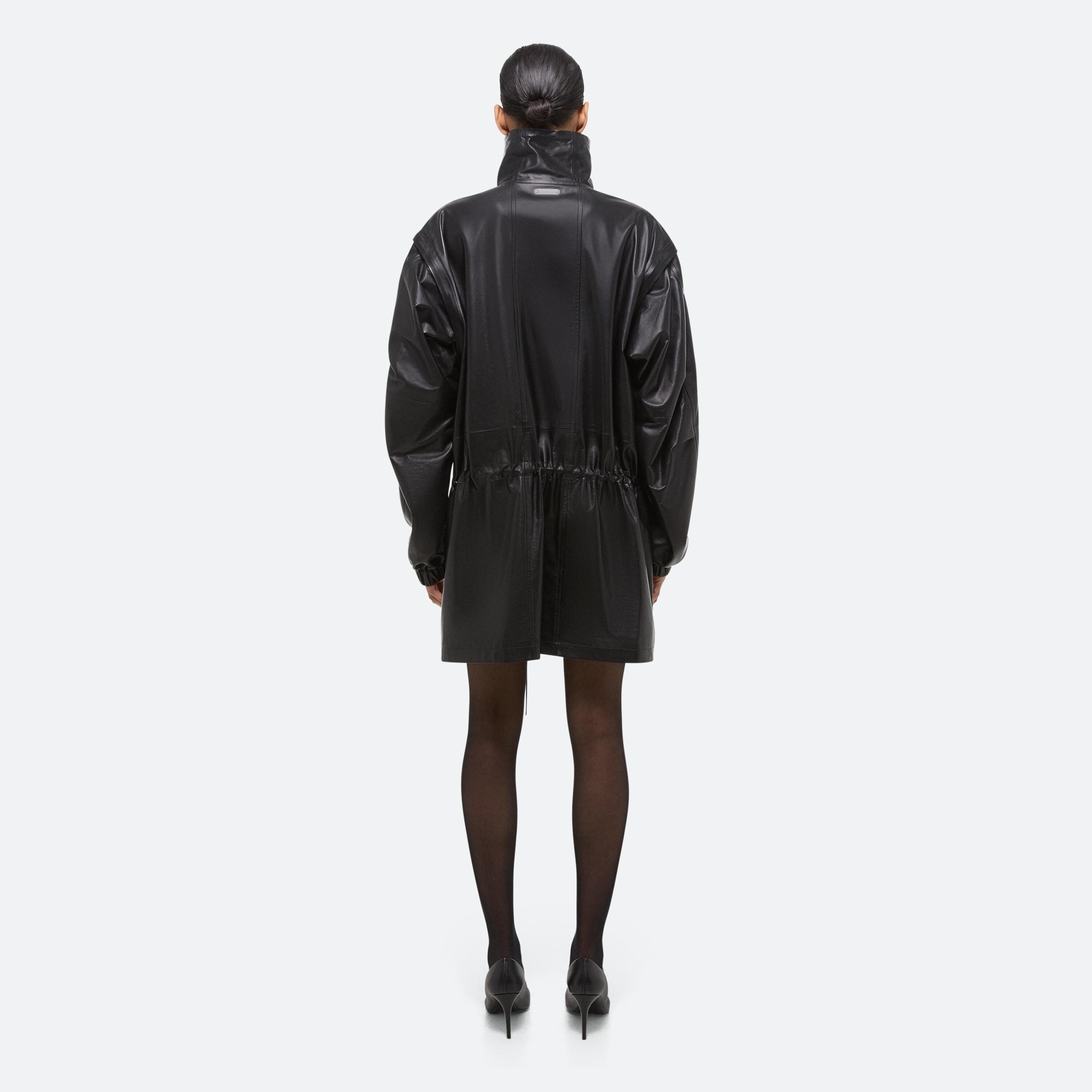 LEATHER GUSSET DRESS - 5