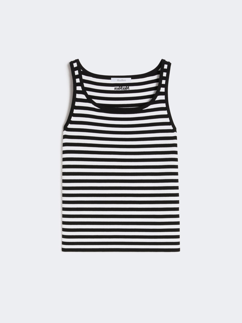 CIPPO Viscose crêpe yarn sleeveless jumper - BLACK 1