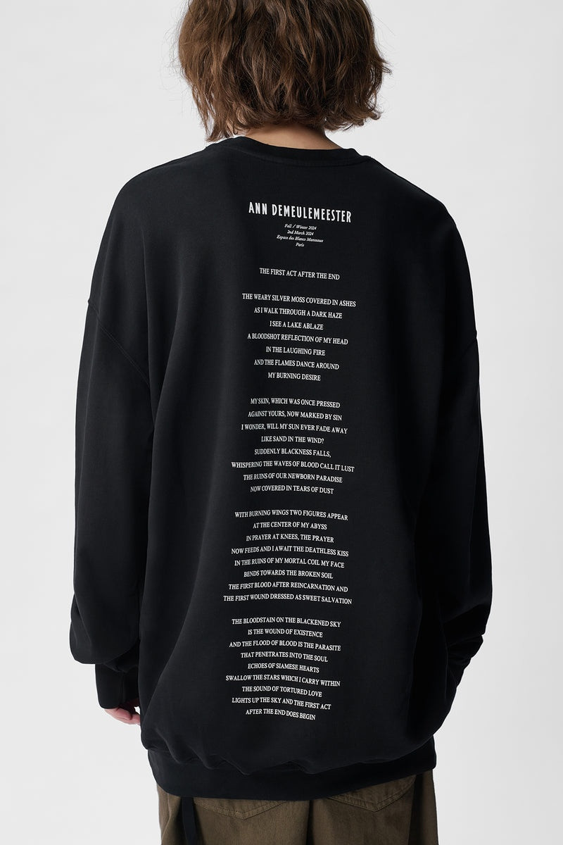 Poem Print High-Comfort Sweatshirt 5