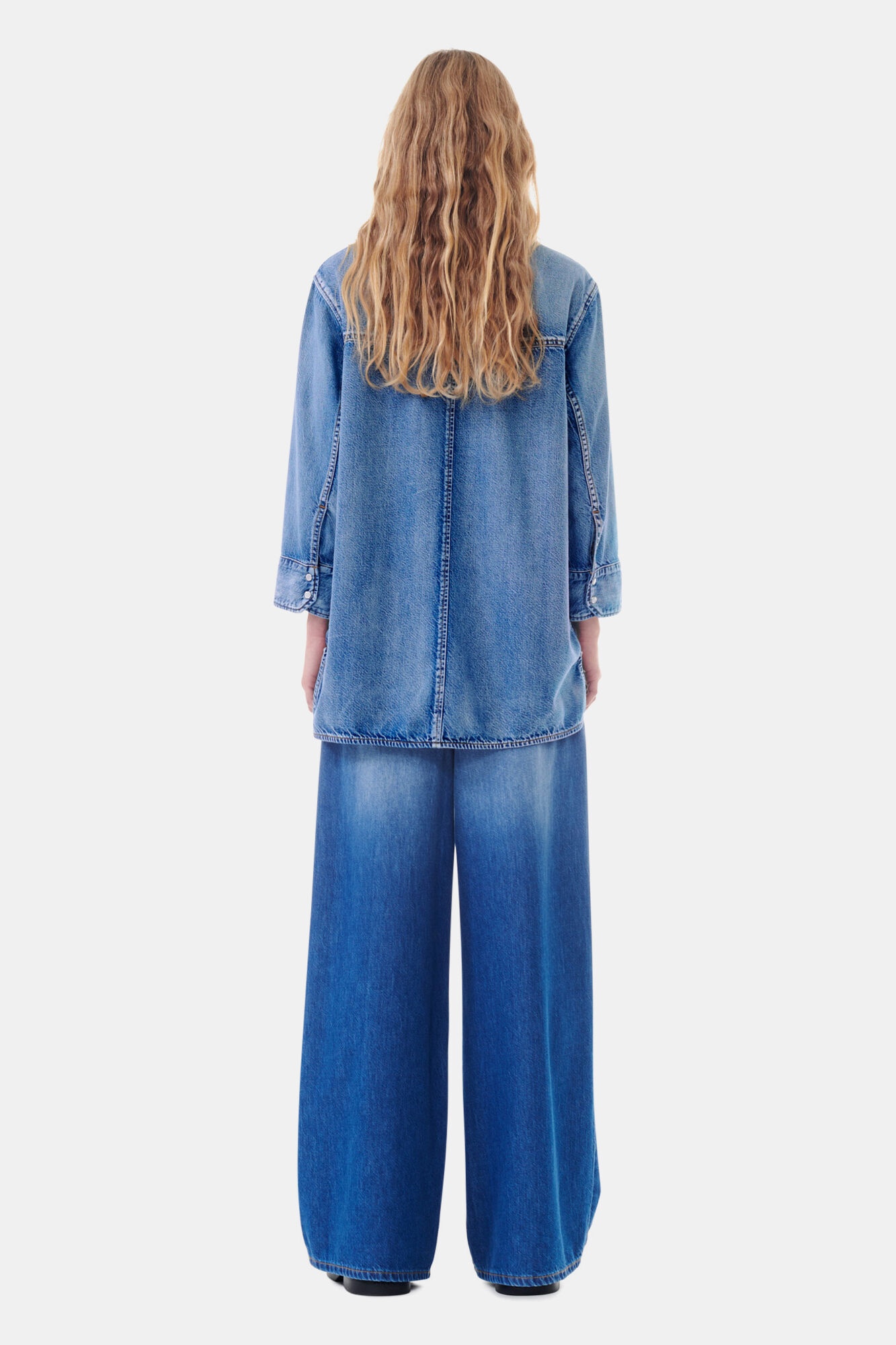 BLUE DENIM OVERSIZED SHIRT - 5