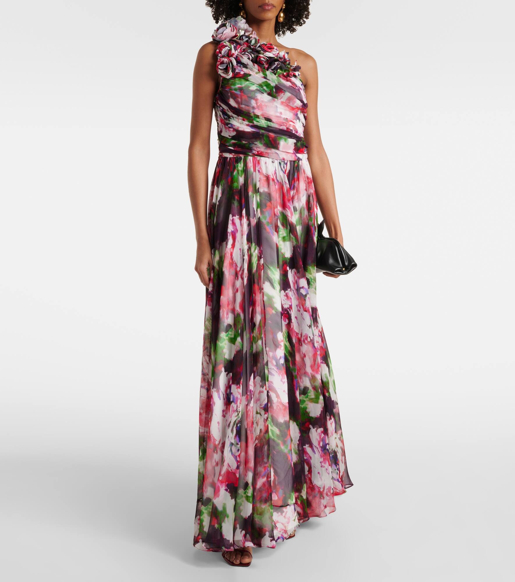 Jera floral silk georgette gown - 2