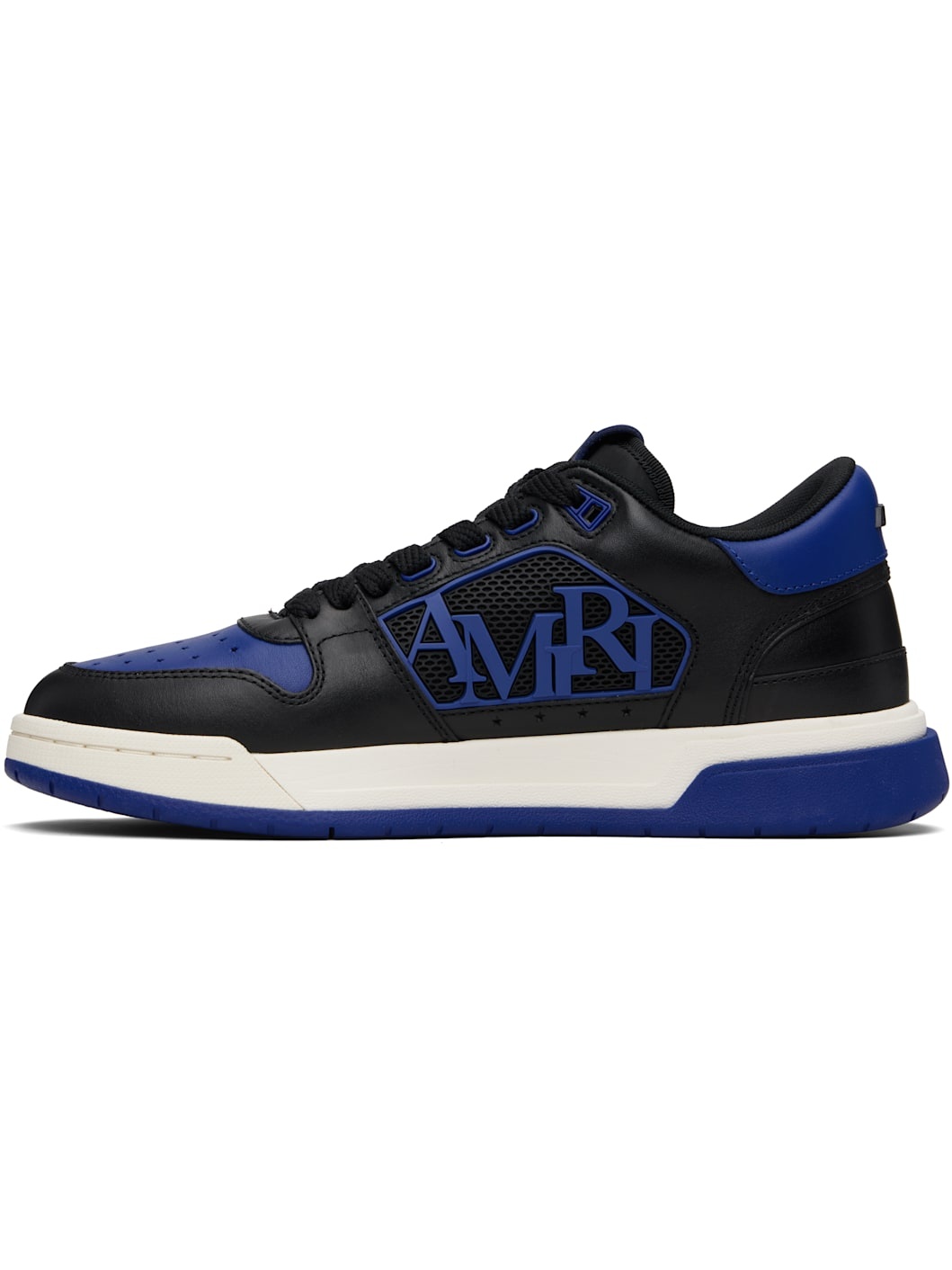 Black & Blue Classic Low Sneakers - 3