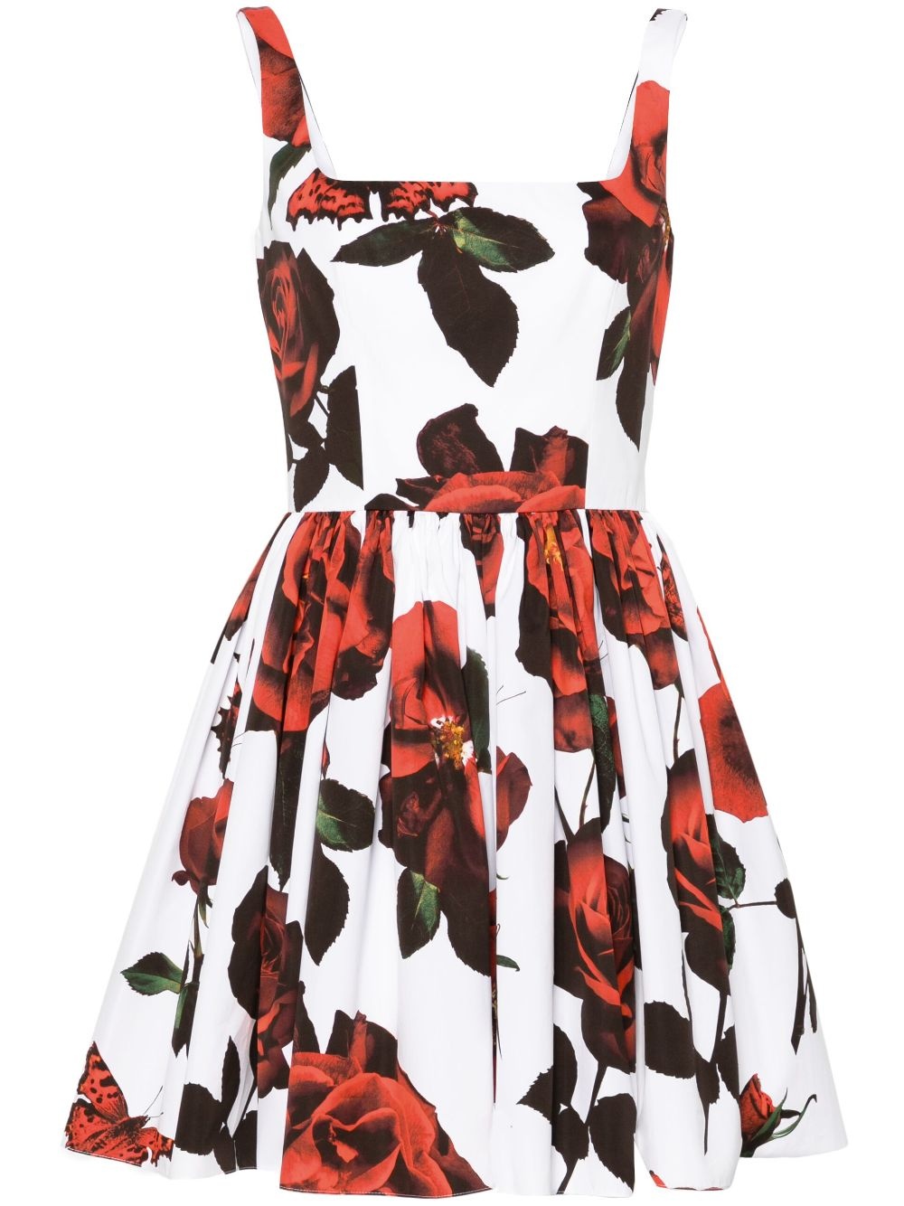 floral-print flared minidress - 1