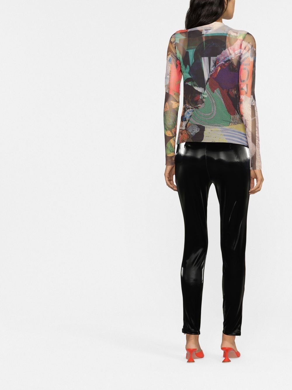 faux leather leggings - 3