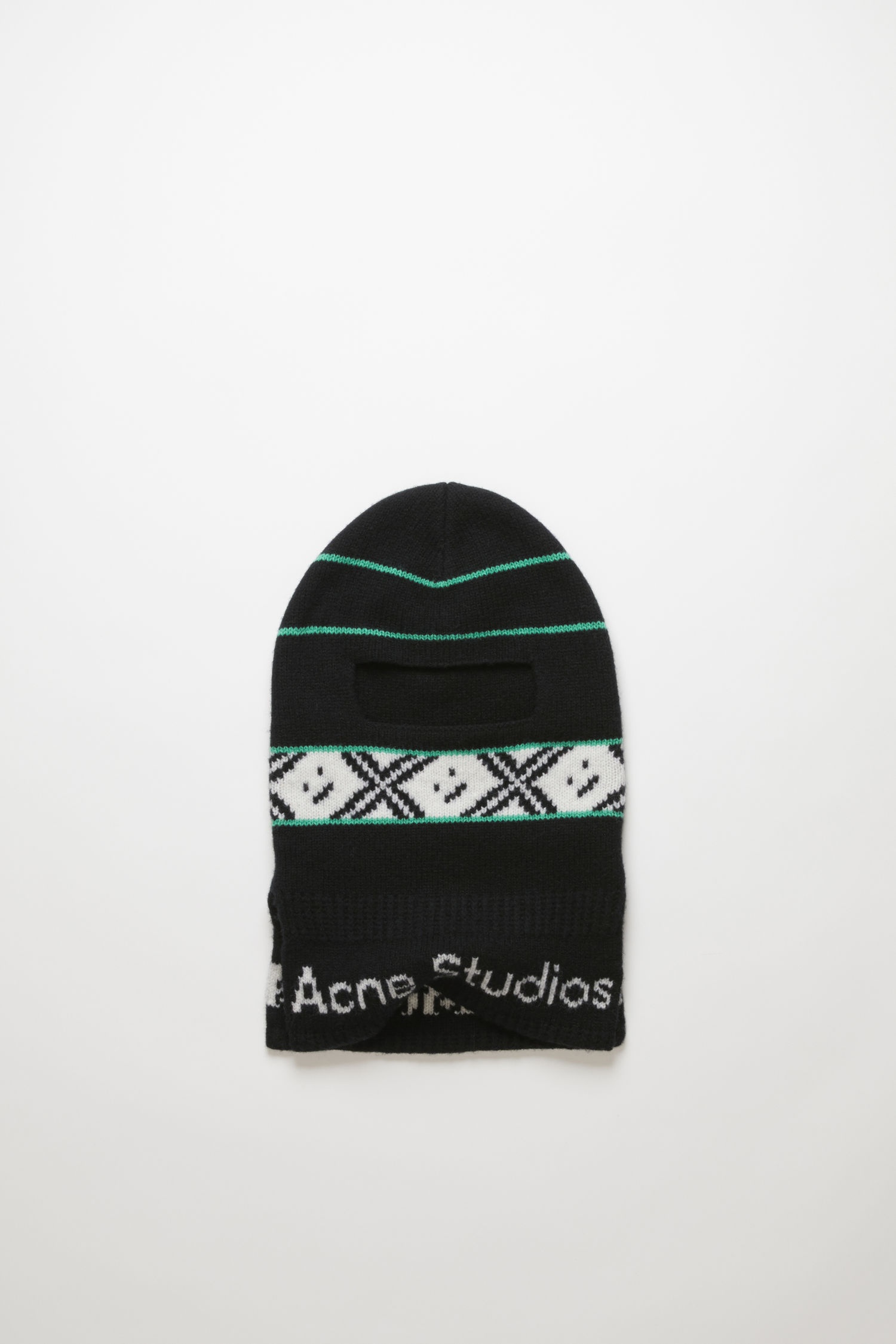 Logo jacquard balaclava black multicolor - 1