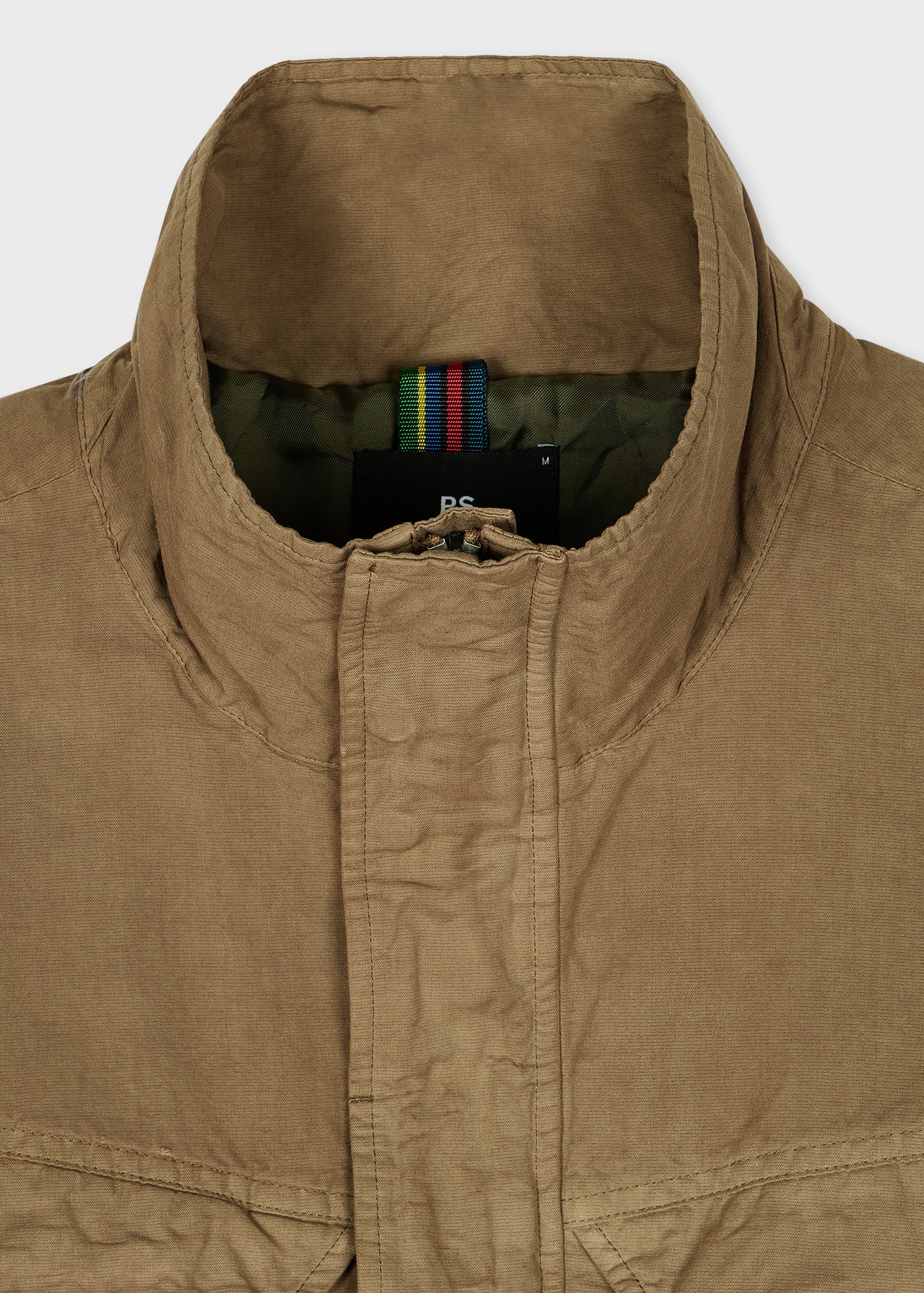 Khaki Cotton-Linen Field Jacket - 2