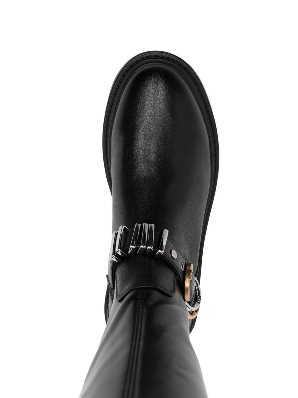 buckle-detail platform boots - 4