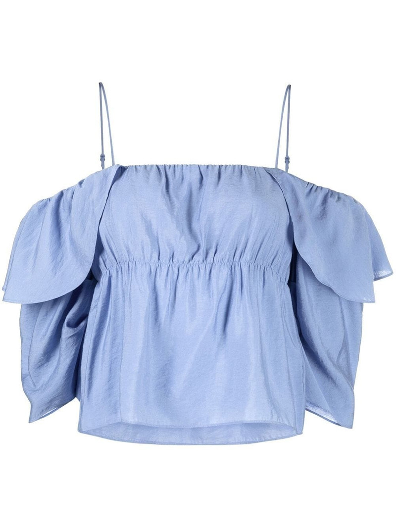 cold-shoulder ruffle blouse 1