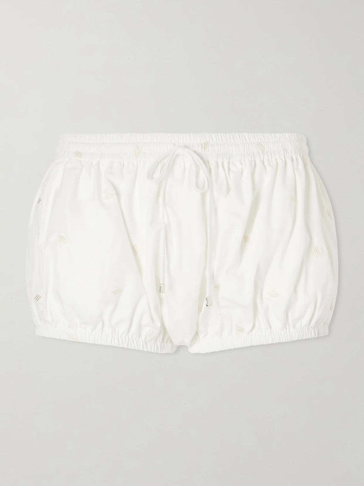 Embroidered Cotton-blend Shorts - 1