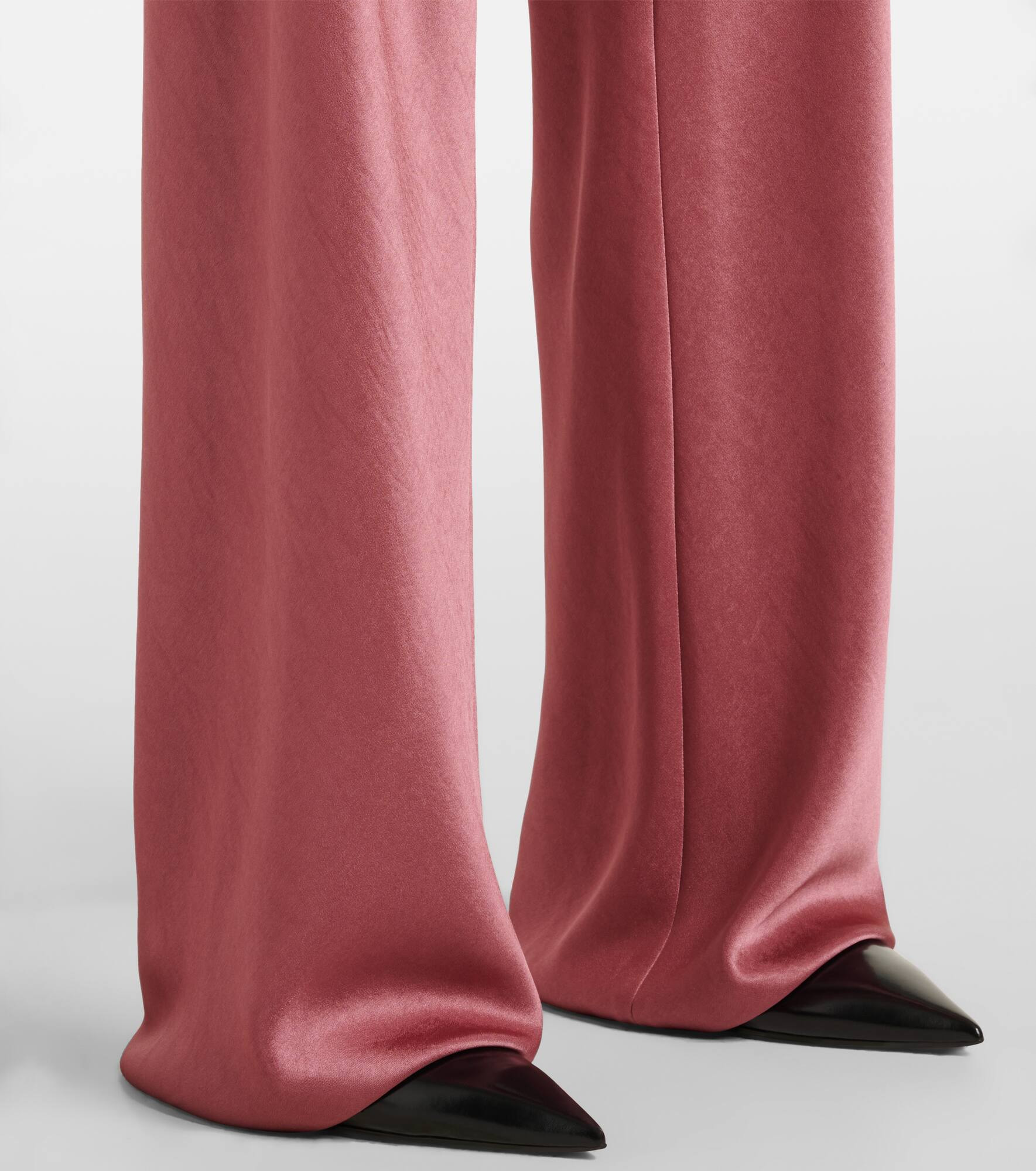 Satin wide-leg pants - 5