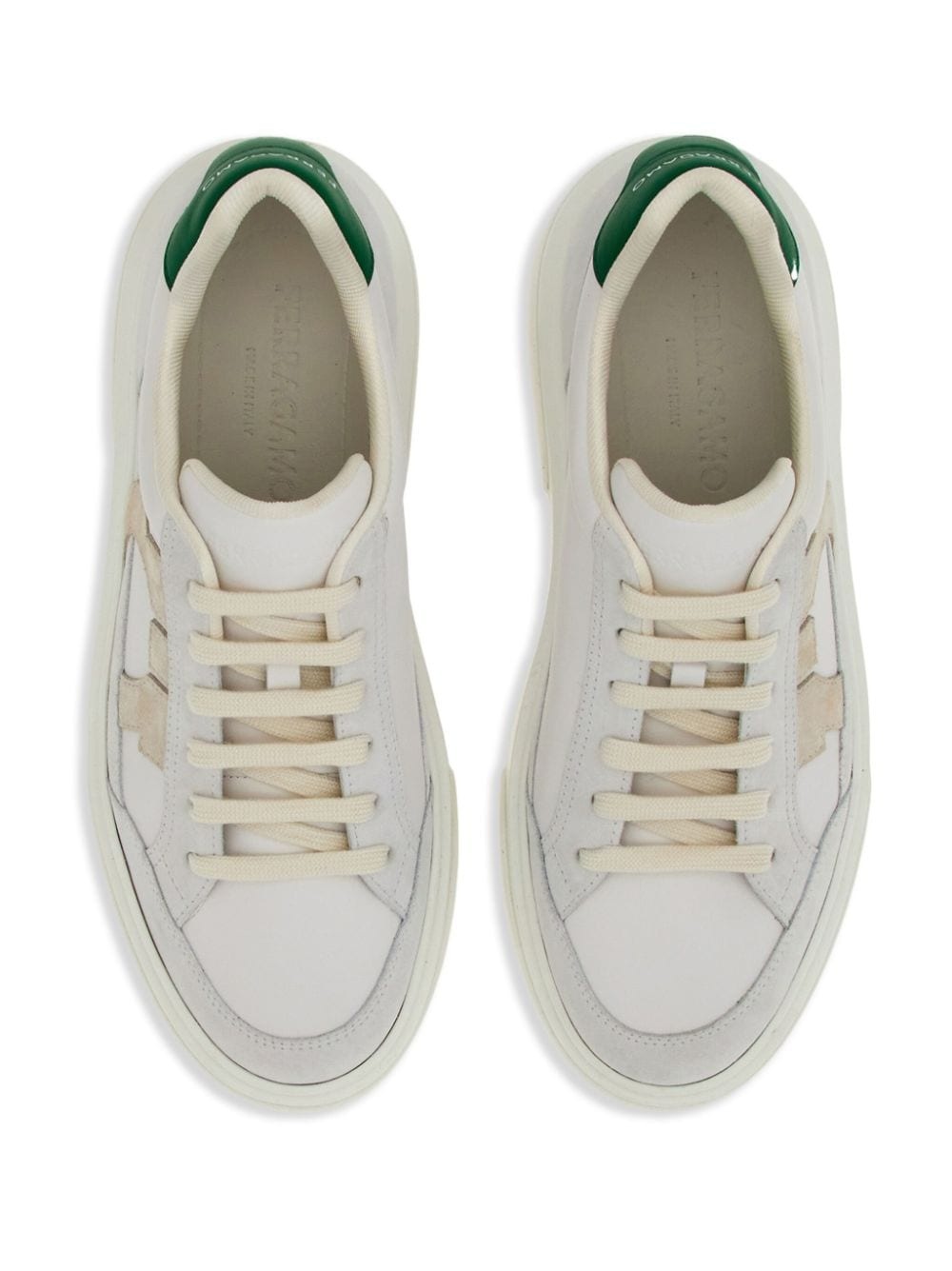 Gancini-patch calfskin sneakers - 4