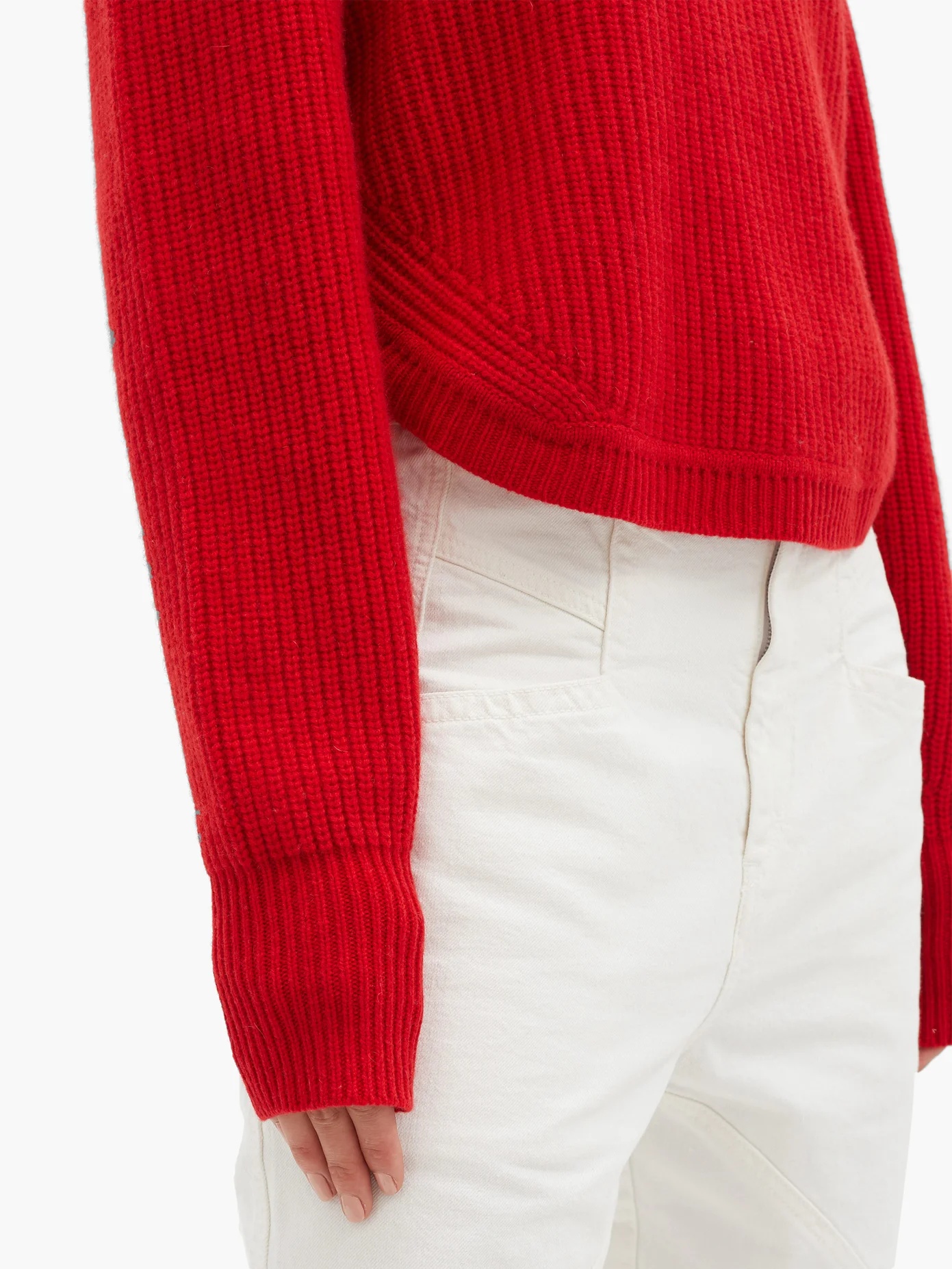 Brent puff-sleeve cashmere and wool-blend sweater - 3