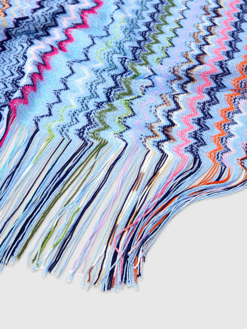 Missoni Zigzag viscose scarf with fringes outlook