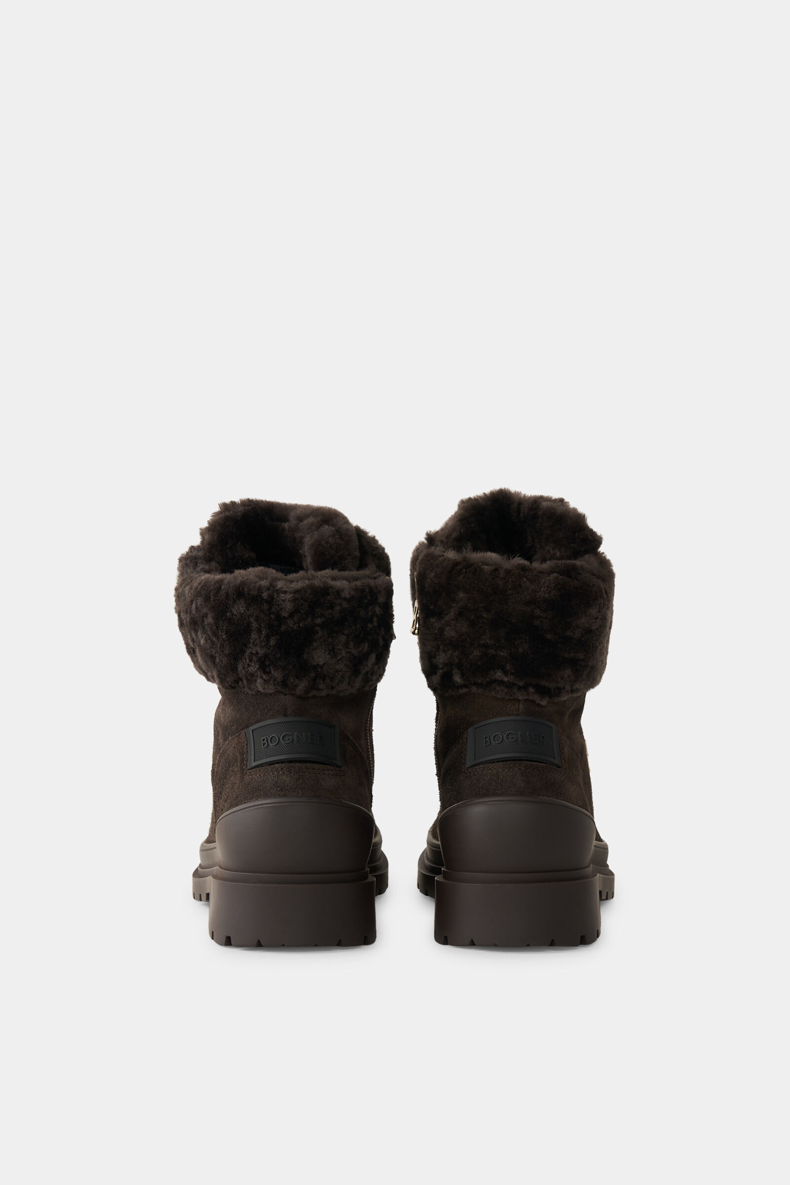 St. Moritz lace-up boots with spikes in Chocolate - 5