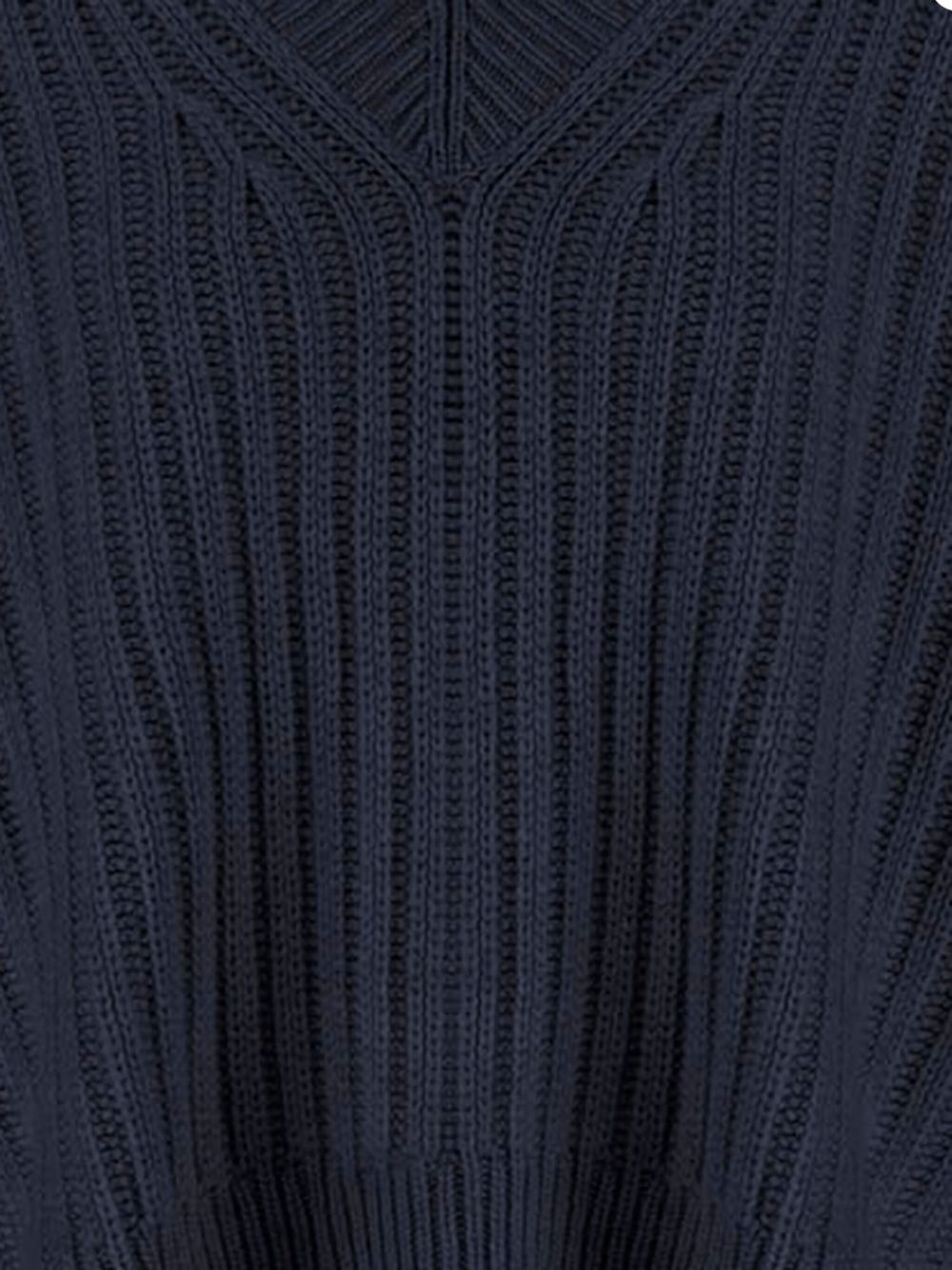 V-neck rib-knit sweater - 3