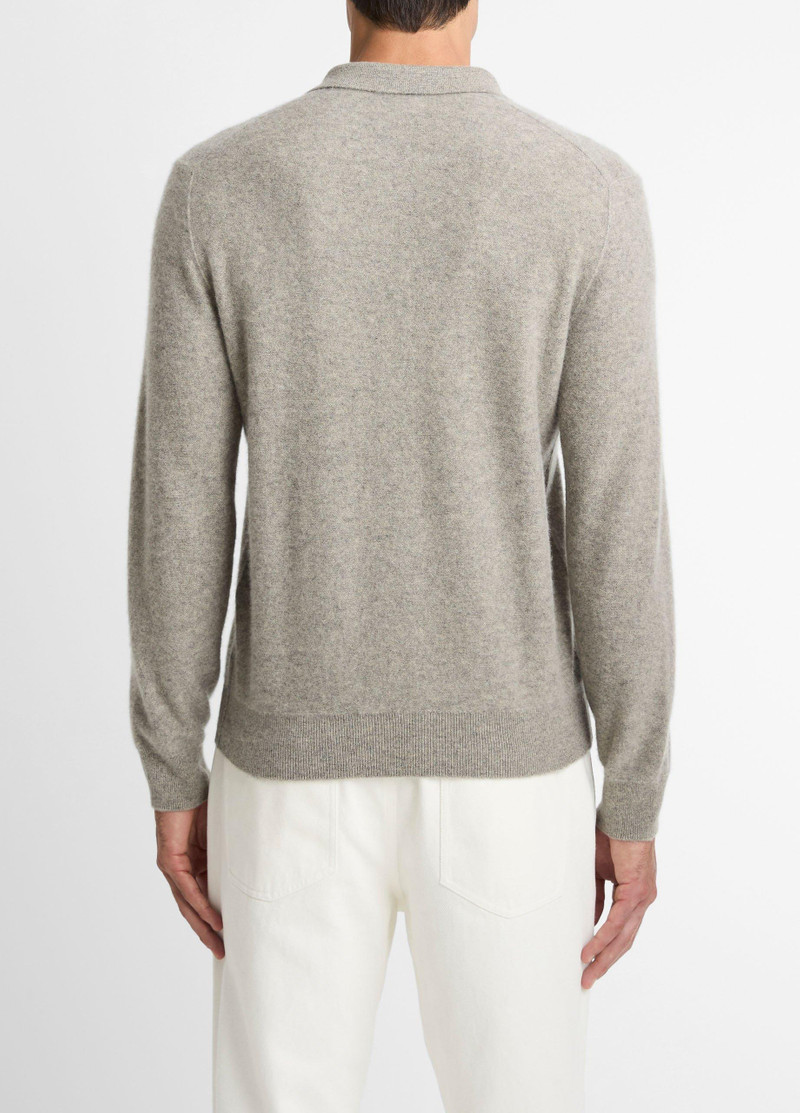 Vince Plush Cashmere Johnny-Collar Polo outlook