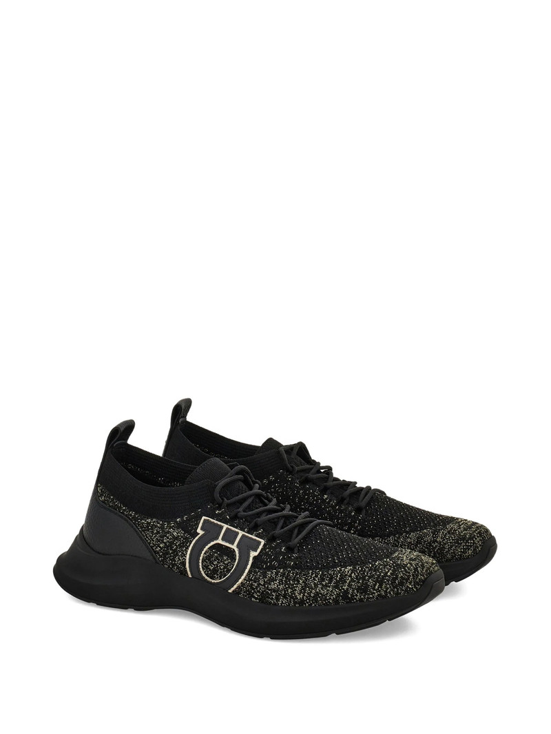 FERRAGAMO Ferragamo Gancini-detail Knit Sneakers outlook