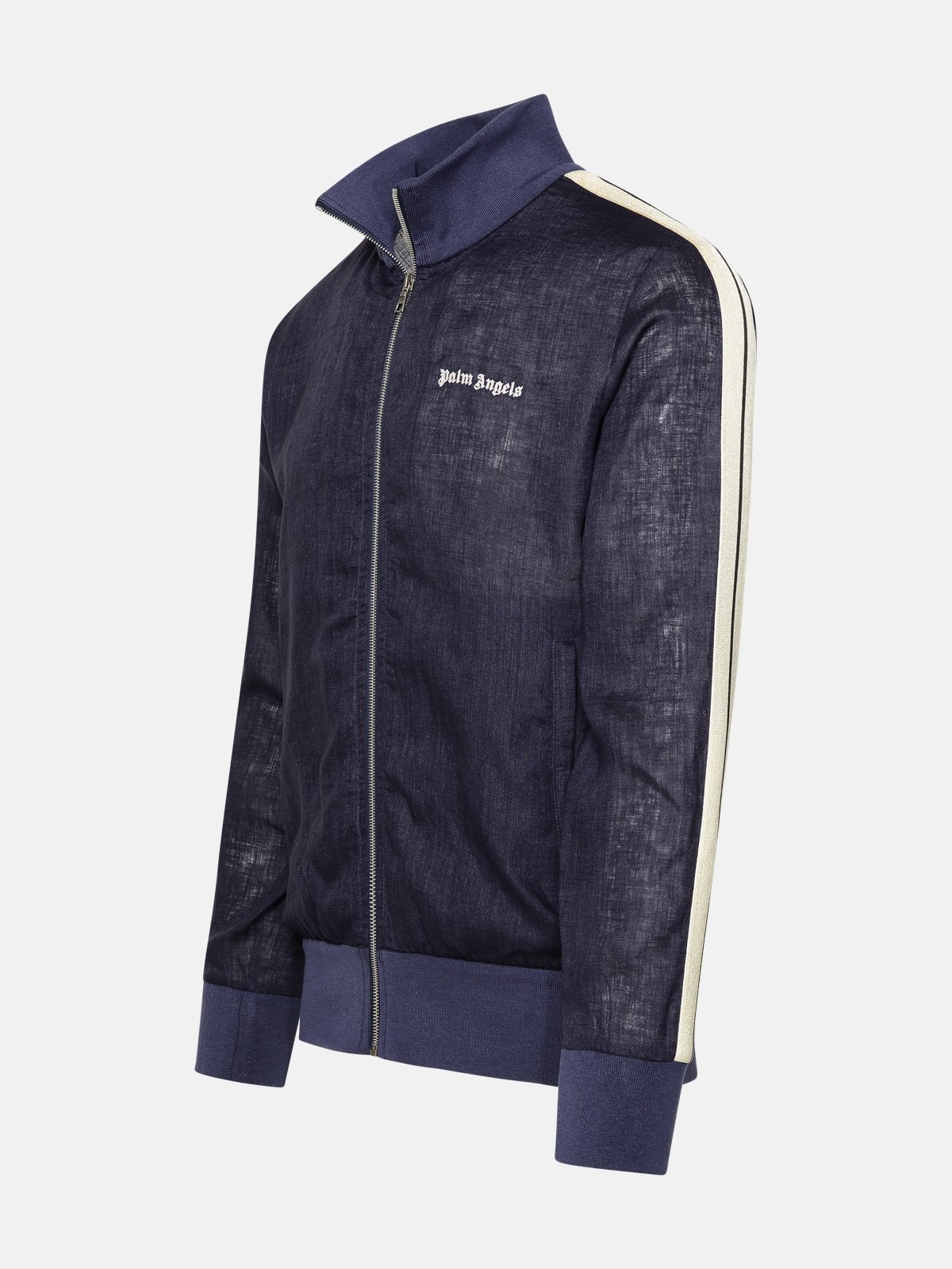 BLUE LINEN SPORTY JACKET - 2