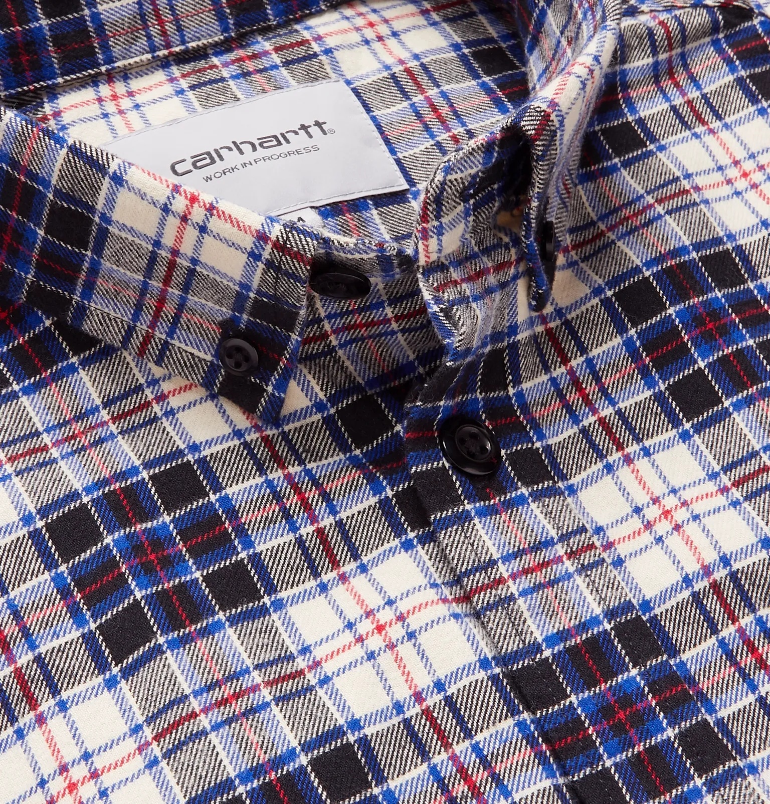 Button-Down Collar Checked Cotton-Flannel Shirt - 5