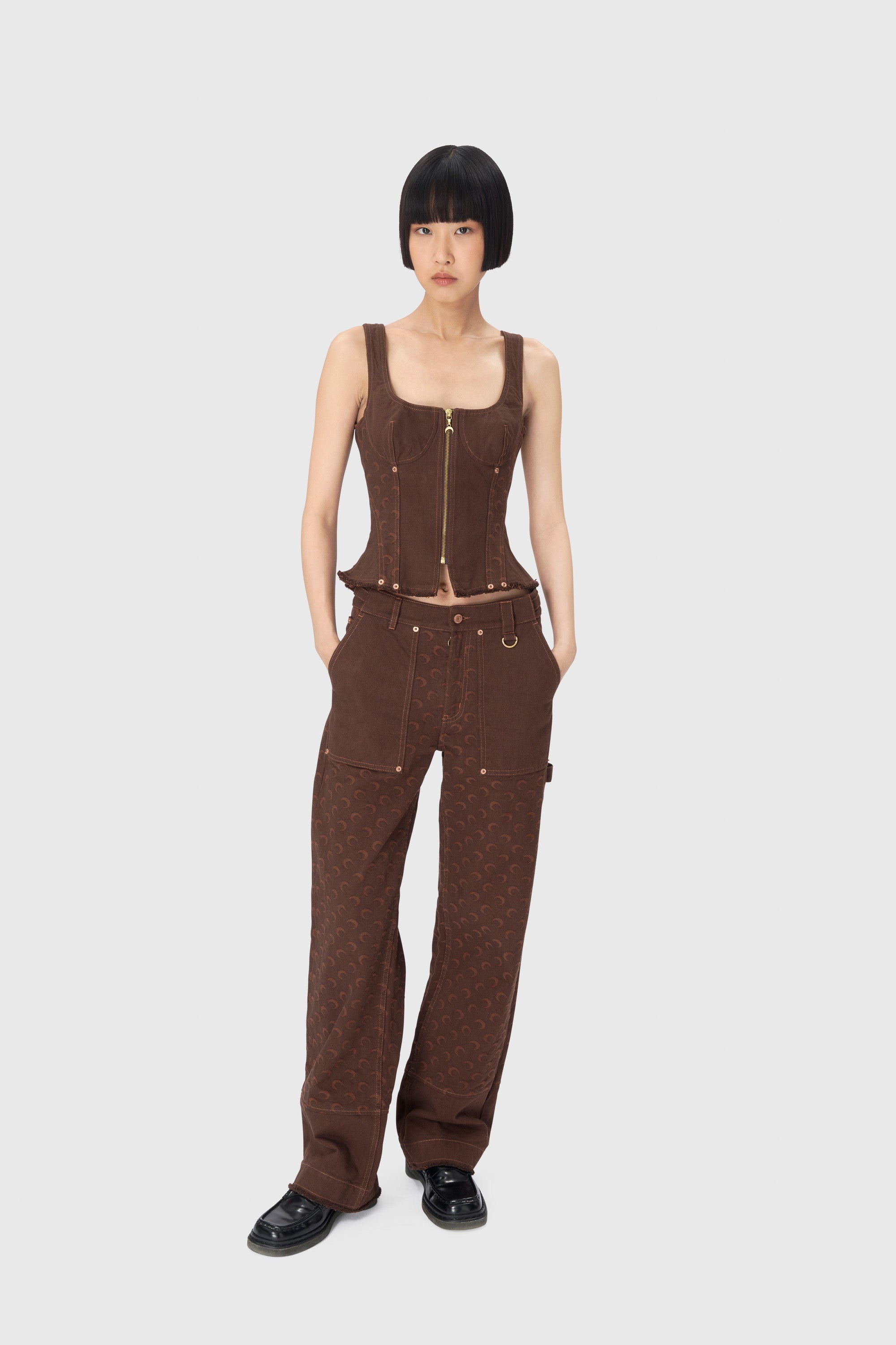 Moon Jacquard Twill Workwear Pants - 2