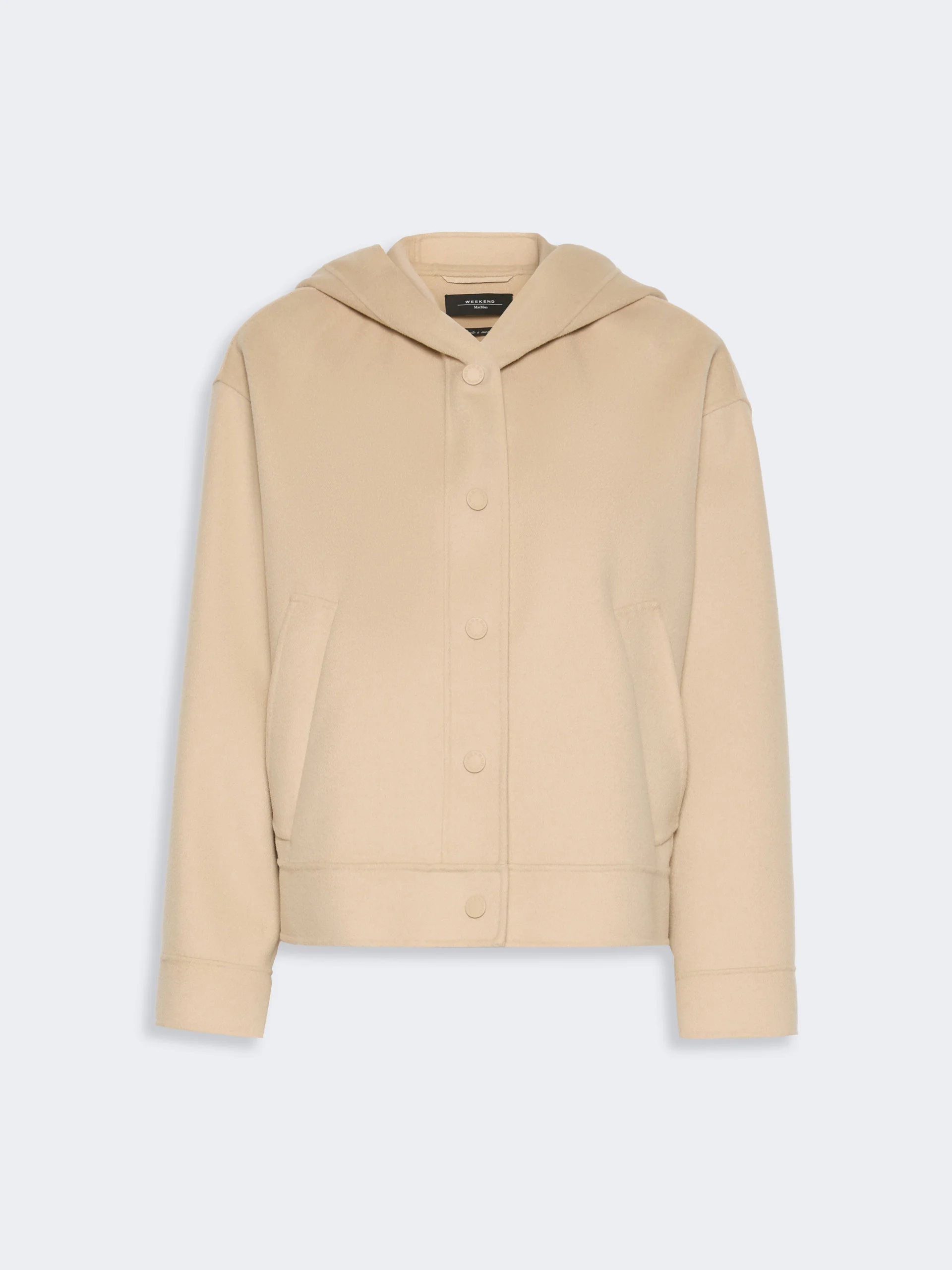 RIDENTE Double wool hooded jacket - SAND - 1