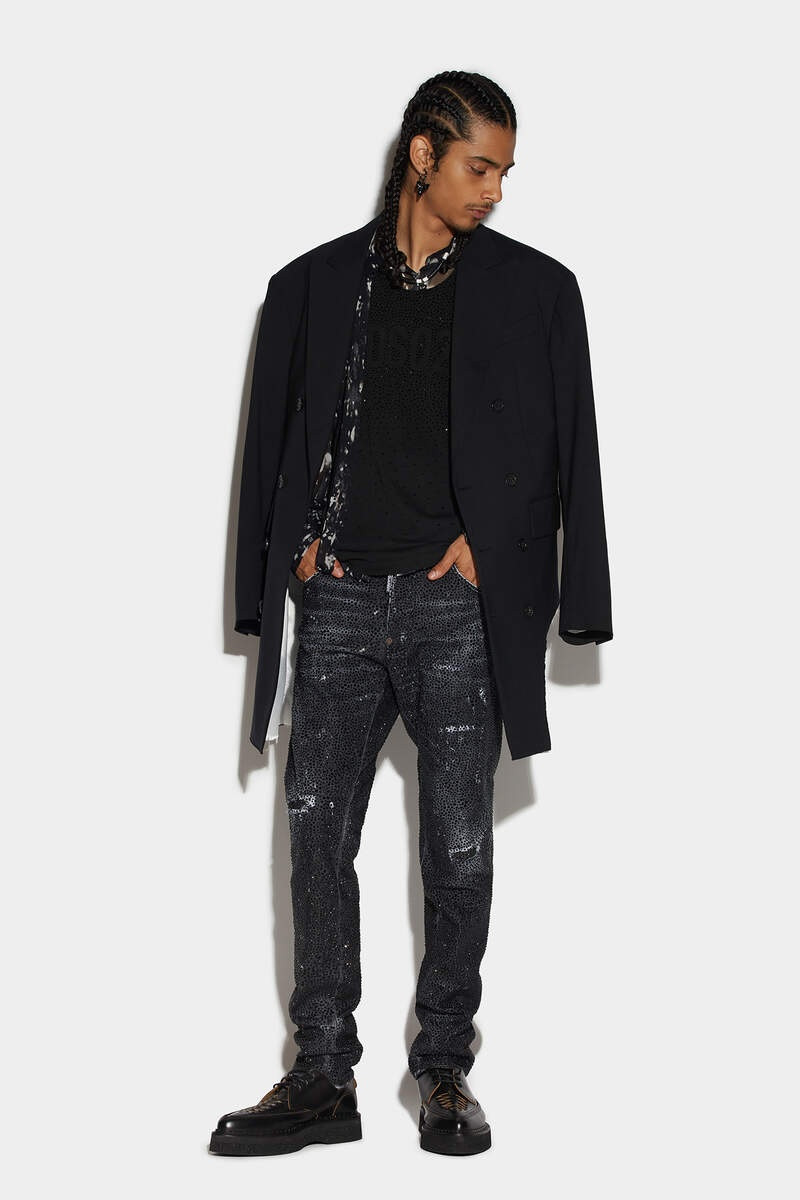 BLACK DARK GALAXY WASH COOL GUY JEANS - 1