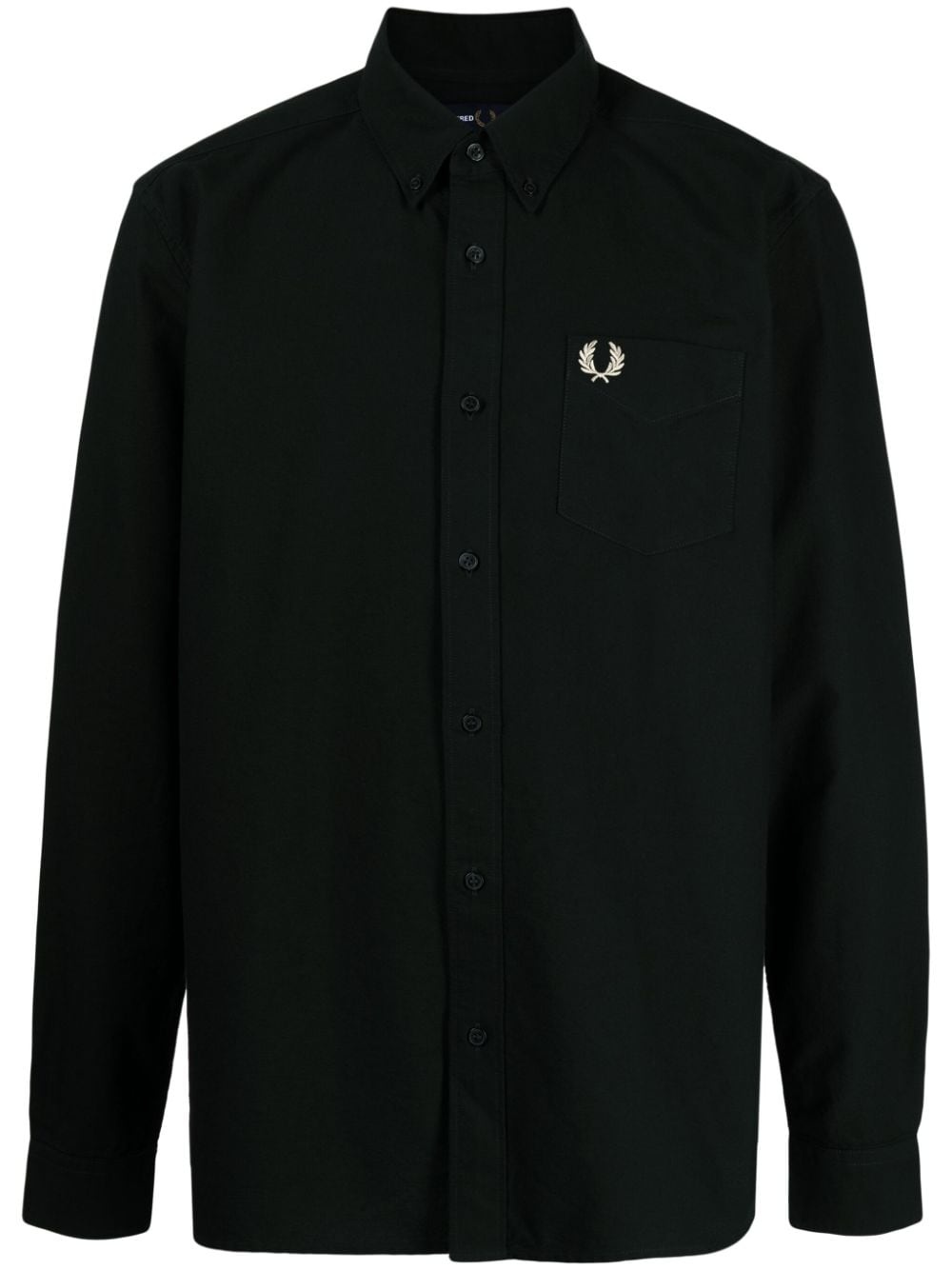 logo-embroidered  long-sleeve shirt - 2
