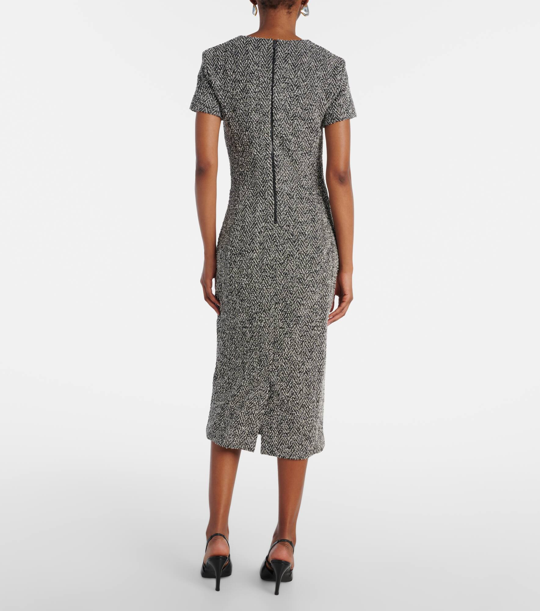 Giugno cotton and wool-blend midi dress - 3
