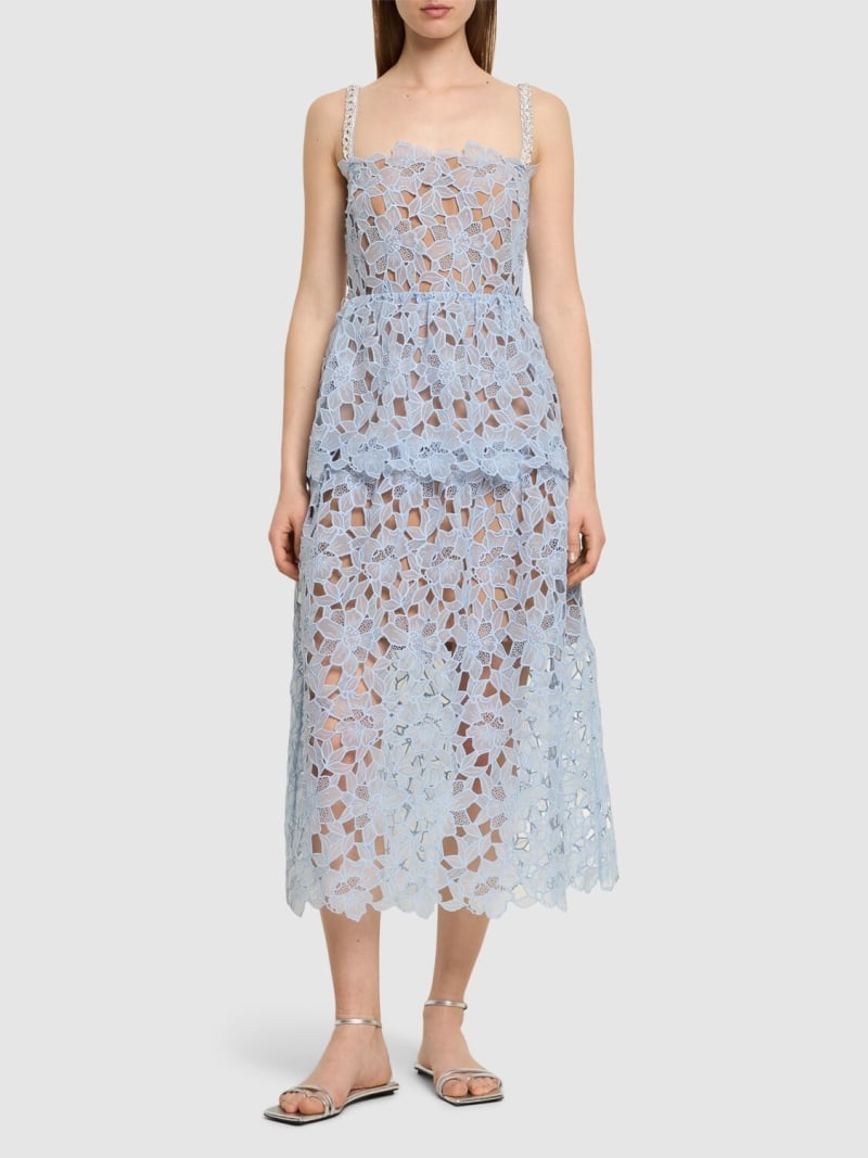 Organza lace midi dress - 2