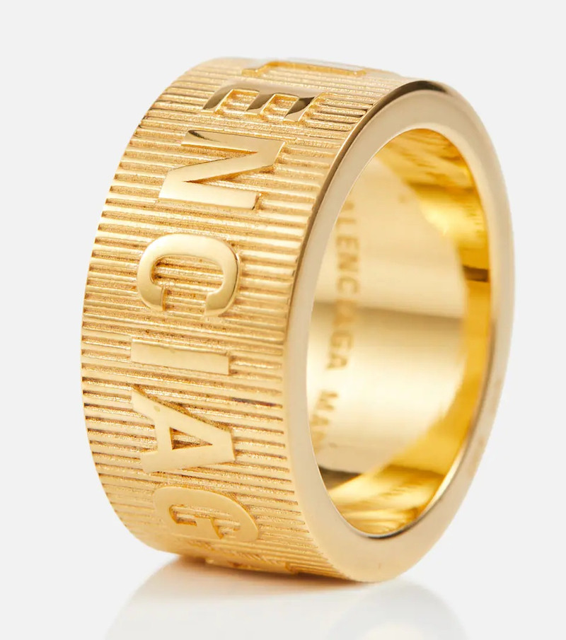 Logo sterling silver ring 5