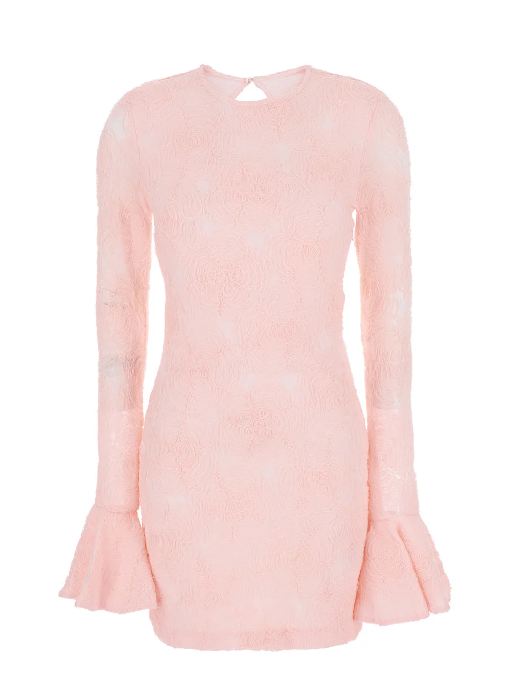 Rotate Women Pink Dress With Drop-Neck On The Back And All-Over Floral Embroidery In Fabric Woman - 1