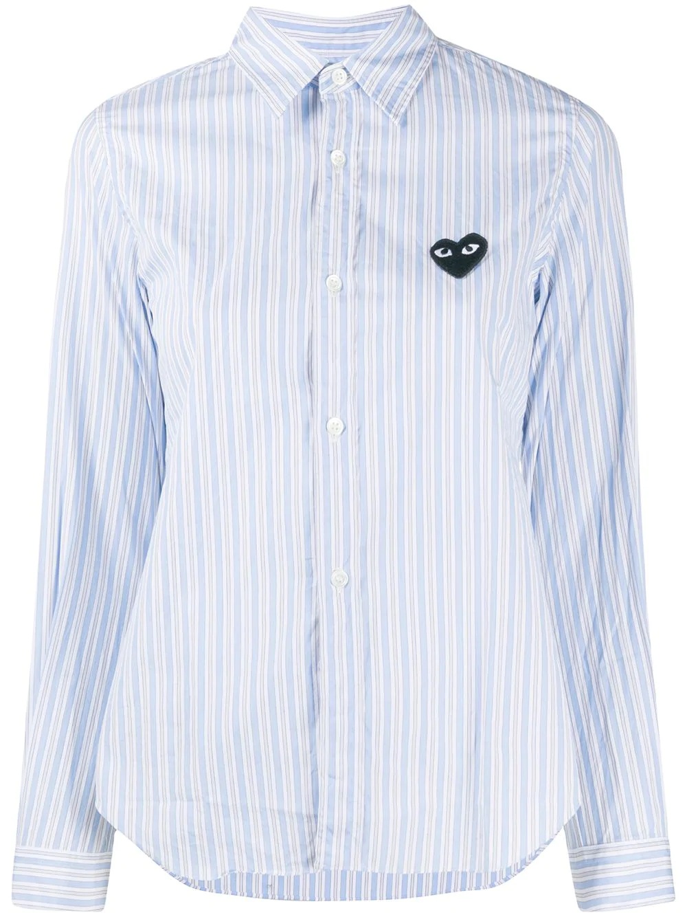 heart logo striped shirt - 1