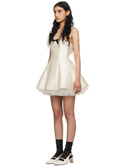 SHUSHU/TONG SSENSE Exclusive Off-White Bow Minidress outlook