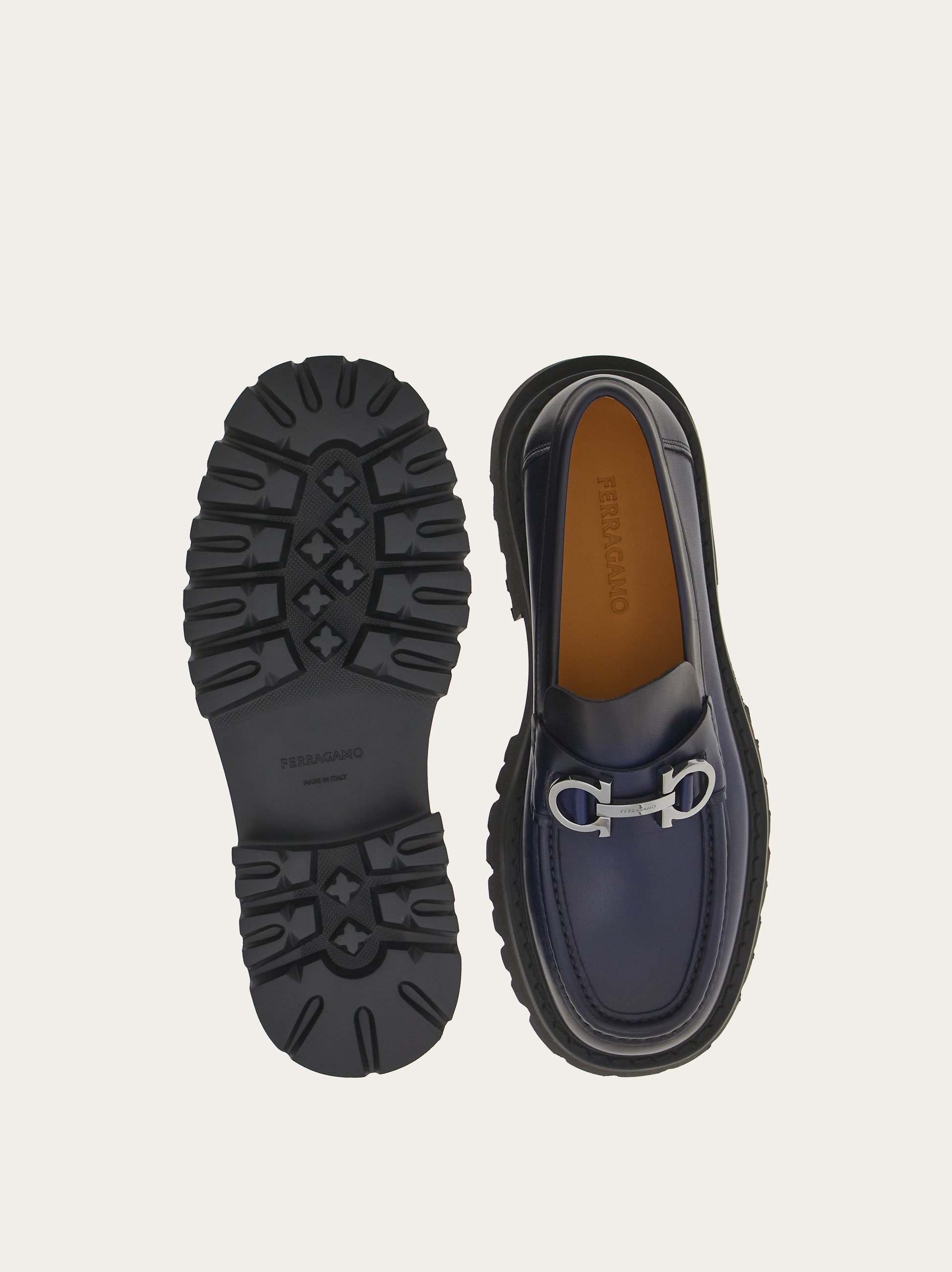 FERRAGAMO Chunky moccasin with ornament | REVERSIBLE
