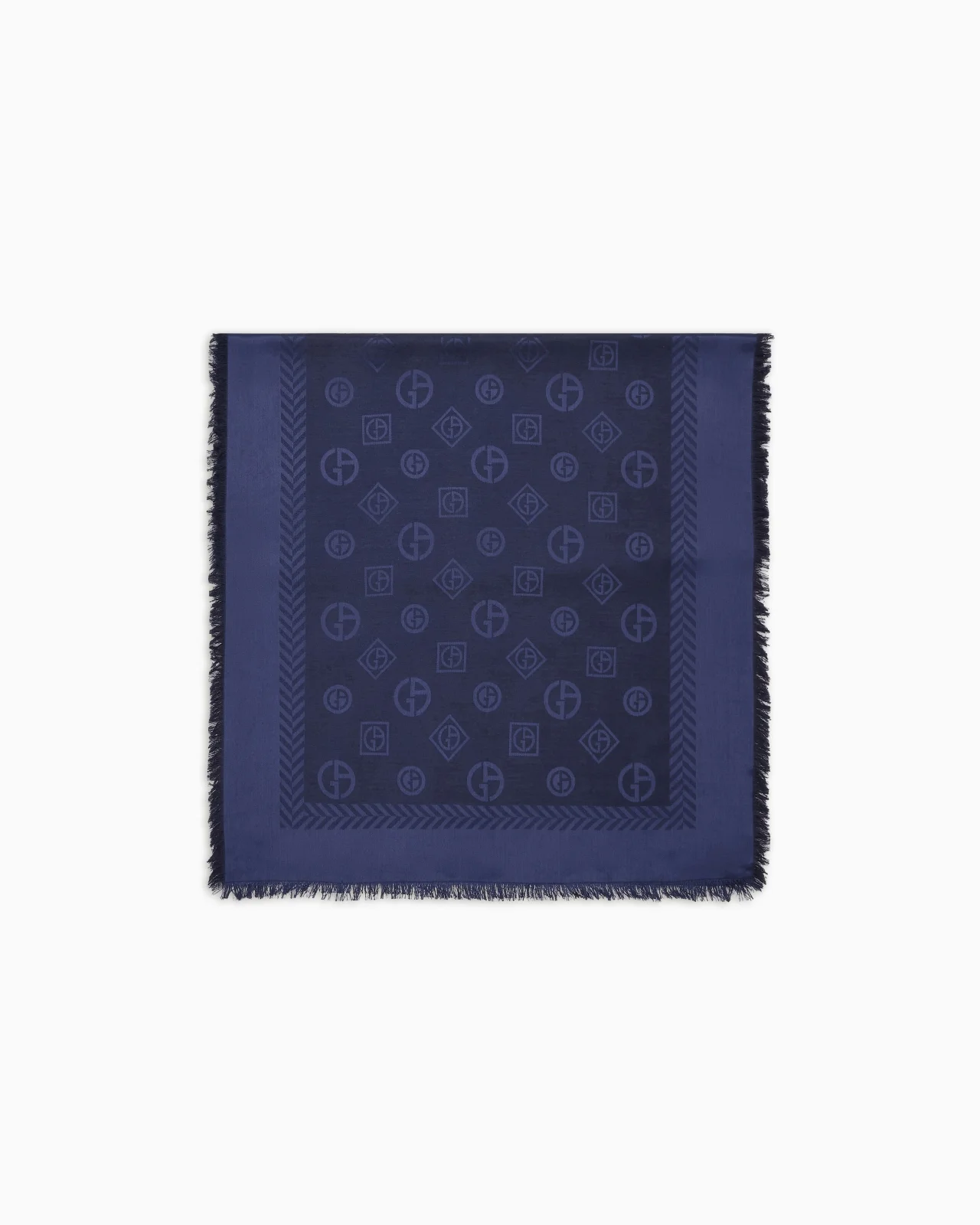 MONOGRAM JACQUARD VIRGIN-WOOL AND SILK STOLE - 1