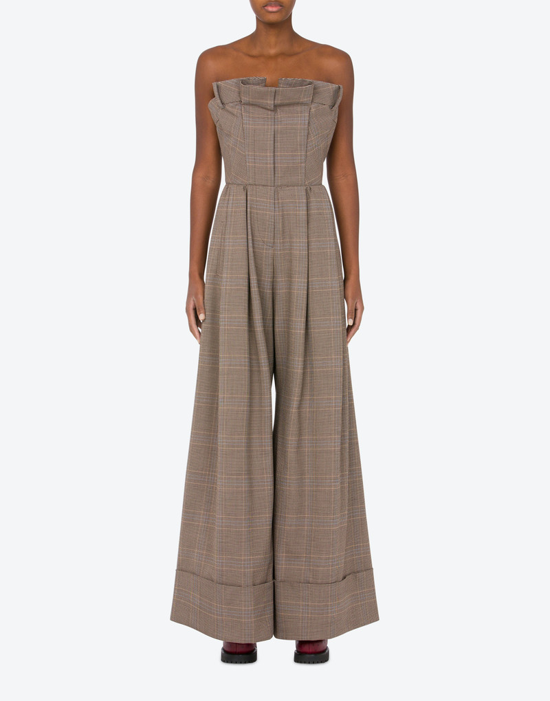 Moschino GLEN PLAID CORSET JUMPSUIT outlook