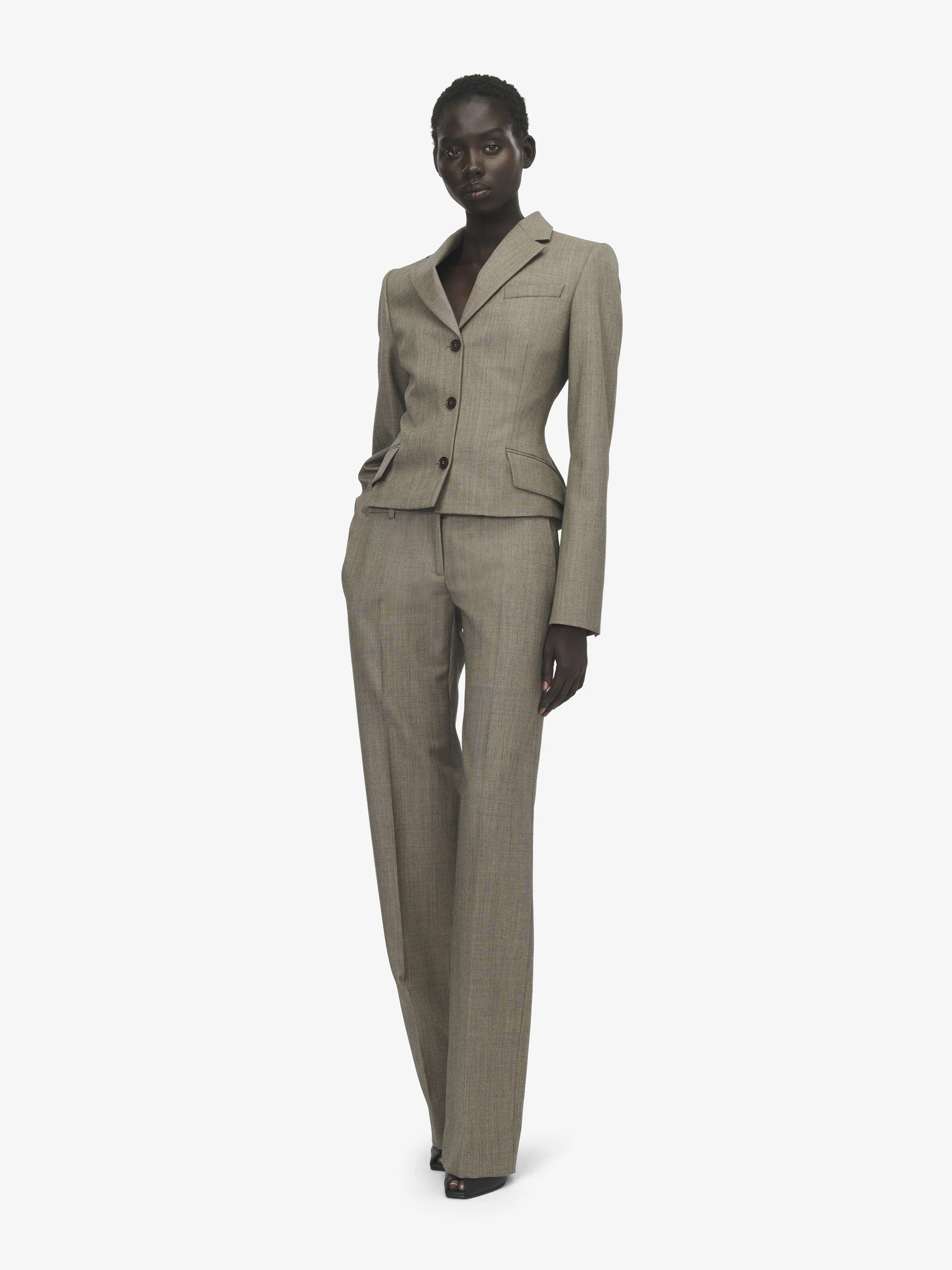 Peplum Single-breasted Jacket - 1
