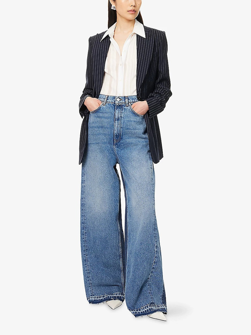 Stella McCartney Logo-Embroidered Wide-Leg Denim Jeans outlook