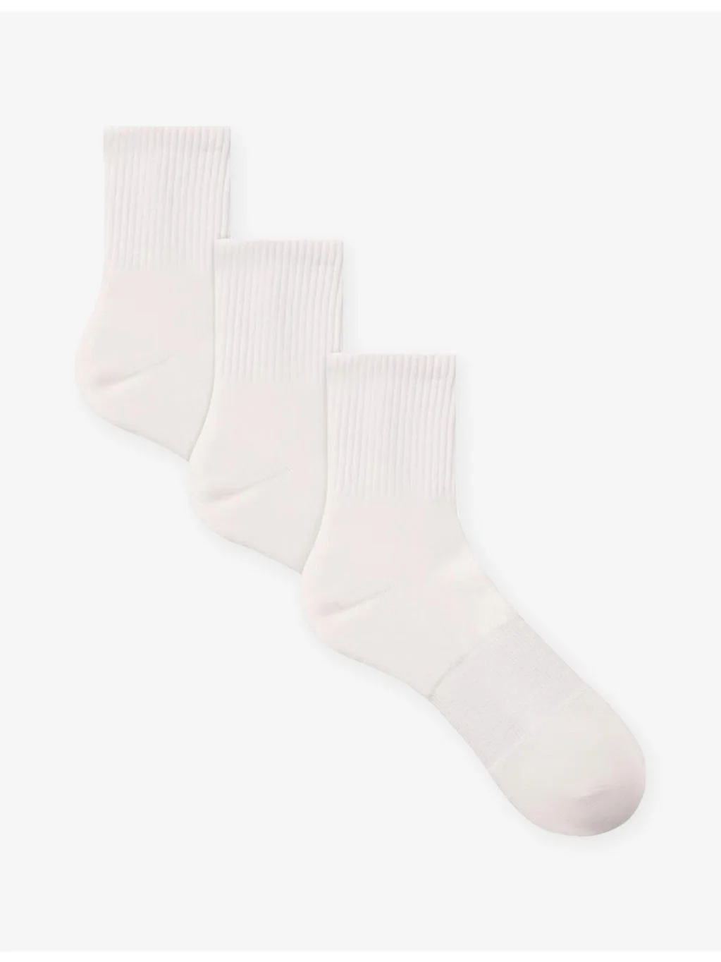 Ankle Pack of Three Cotton-Blend Socks - 1
