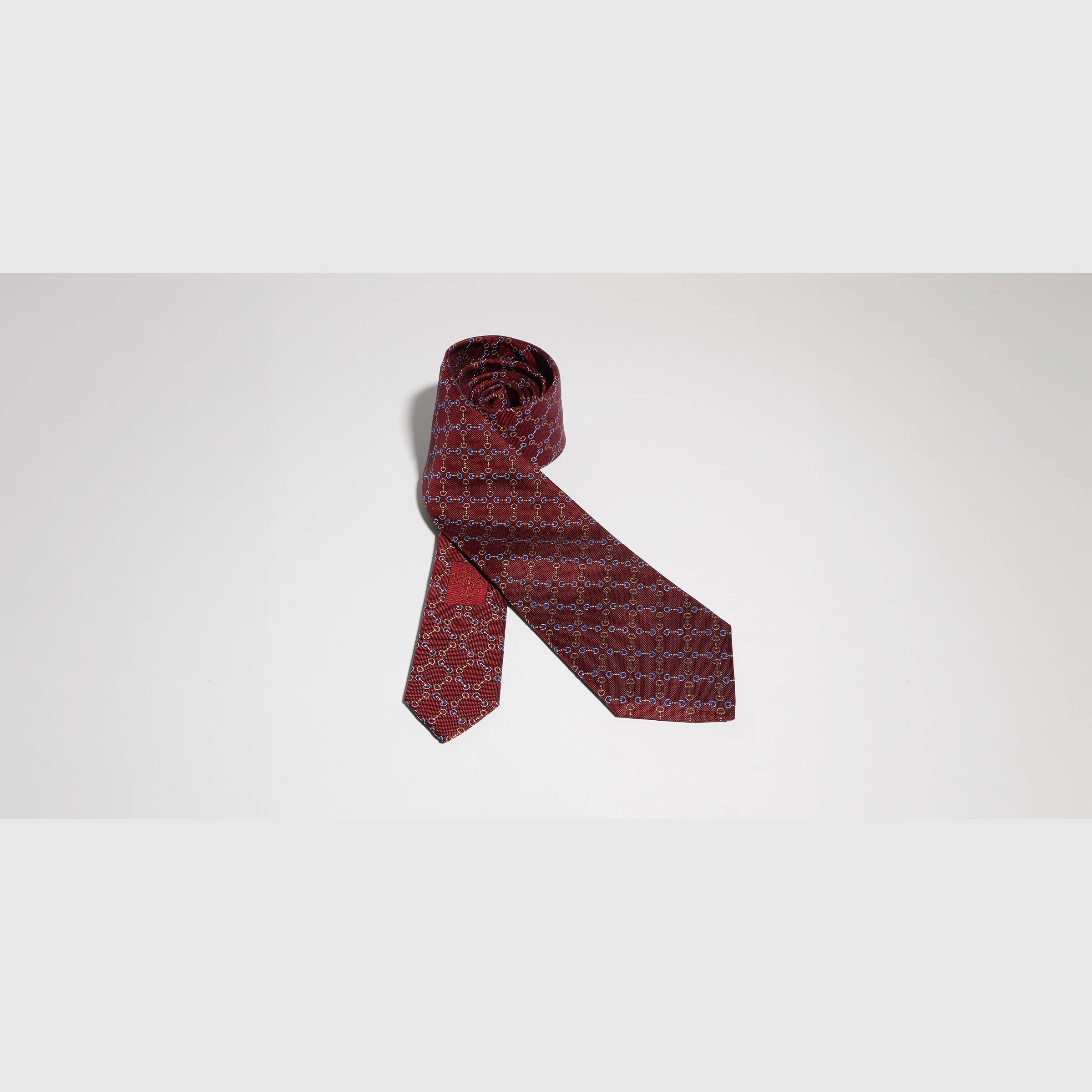Horsebit silk jacquard tie - 1
