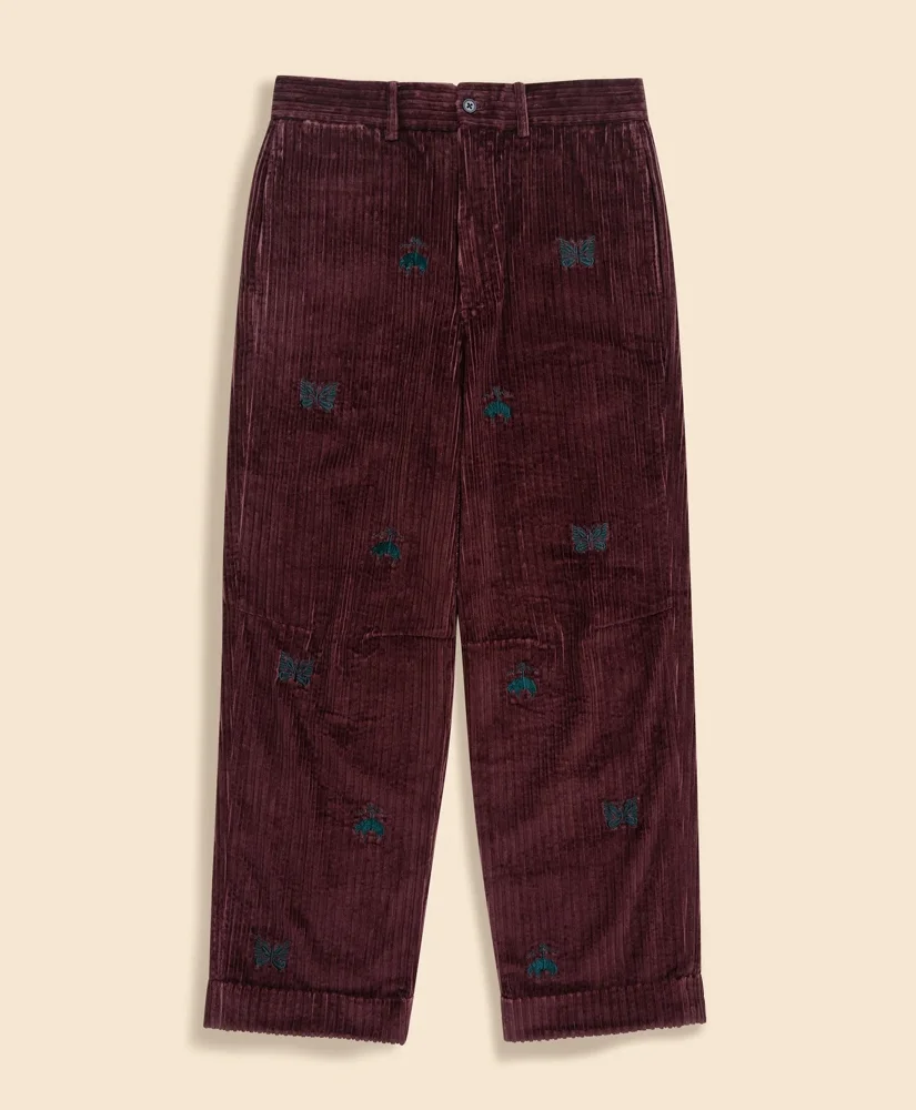 Brooks Brothers x NEEDLES Cotton Corduroy GF Papillon Wide Trousers - 1