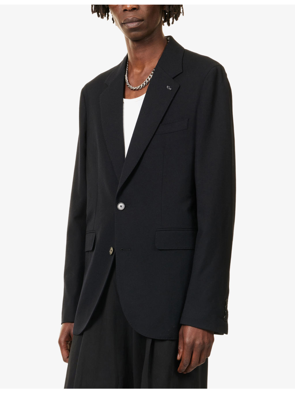 Regular-Fit Notch-Lapels Wool Blazer - 3